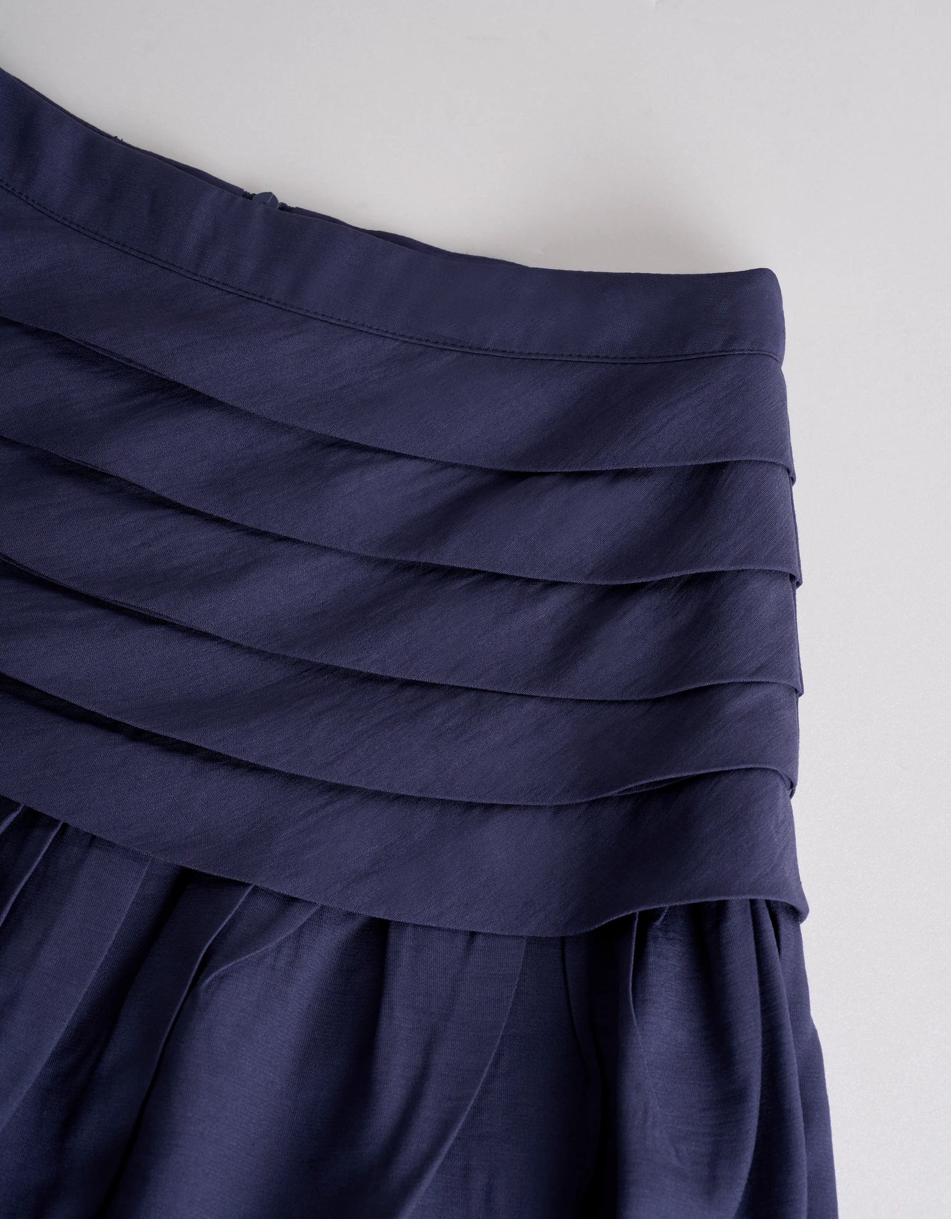 A-line Layered Pleated Mini Skirt - Image 6