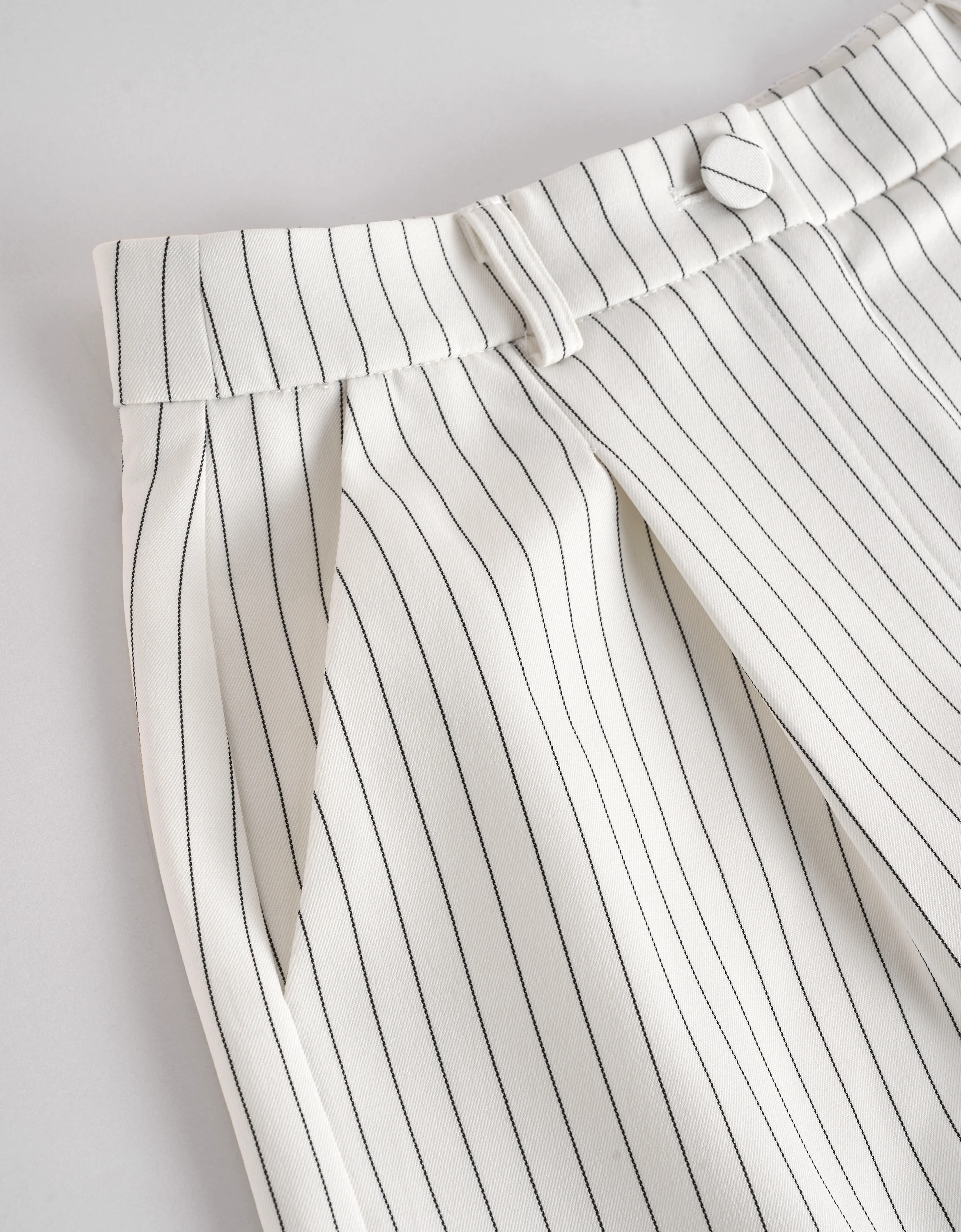 A-line Striped Mid-rise Shorts - Image 13