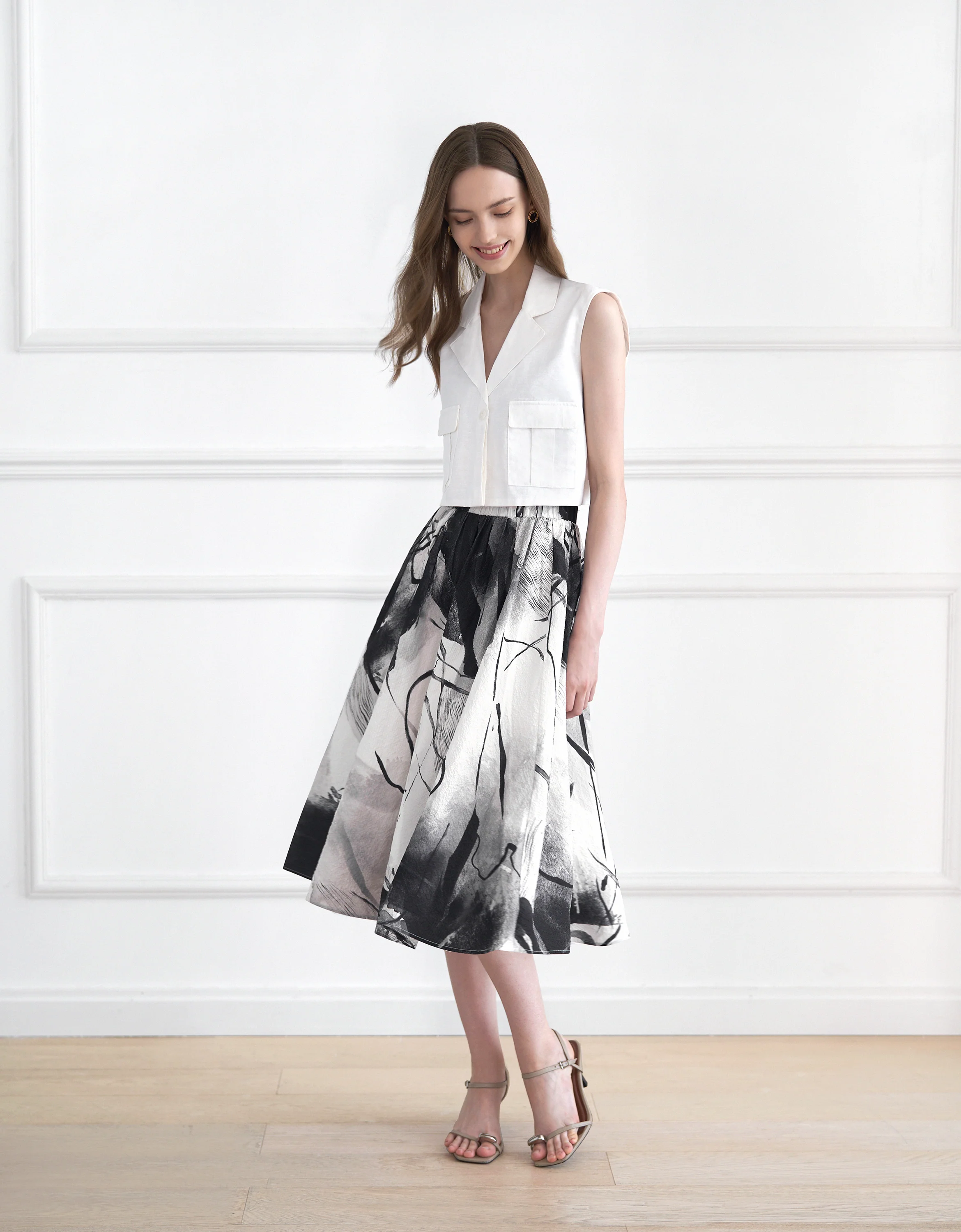 Art Print Midi Skirt - Image 6