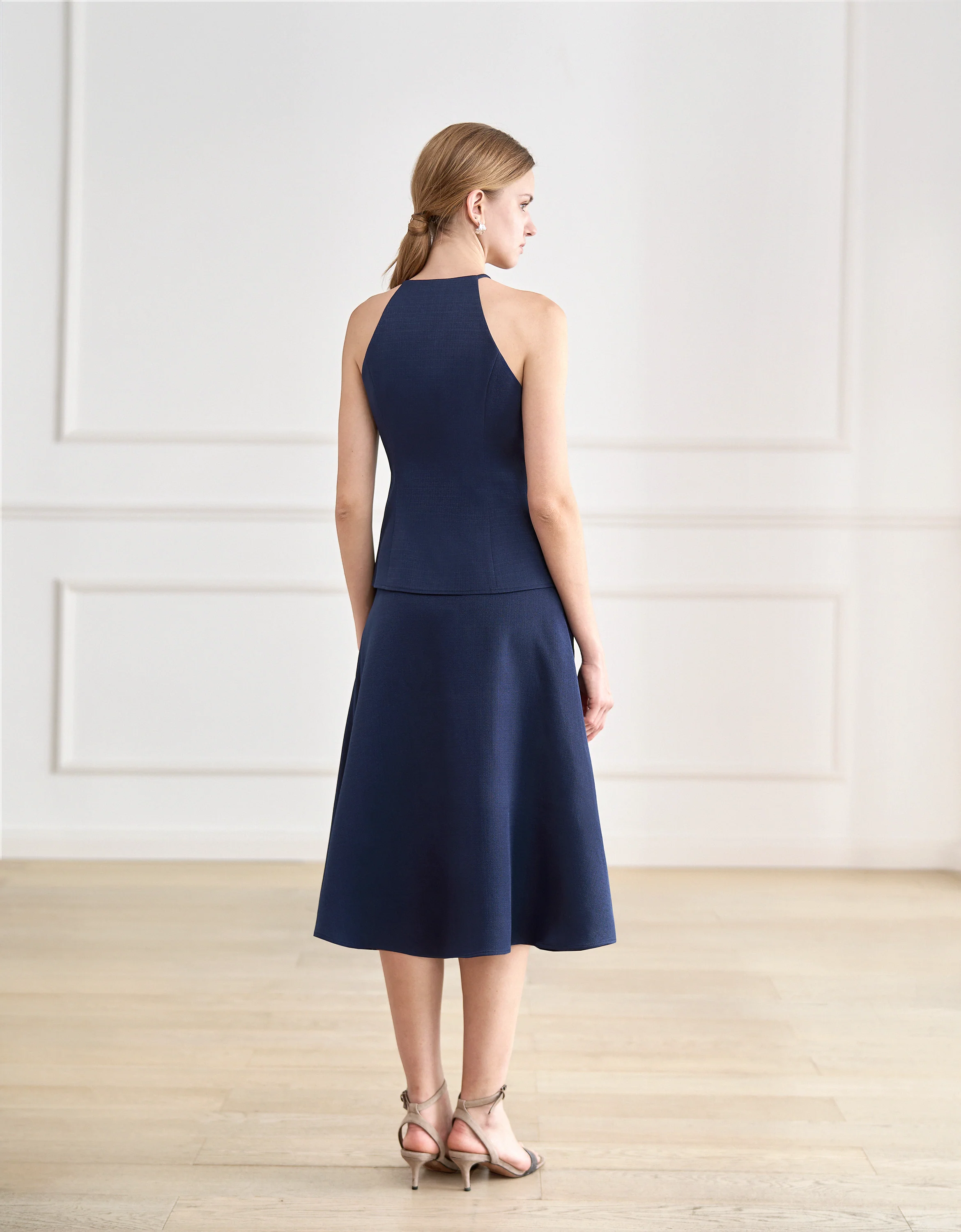 Bow Detail Button Front Sleeveless Top - Image 4