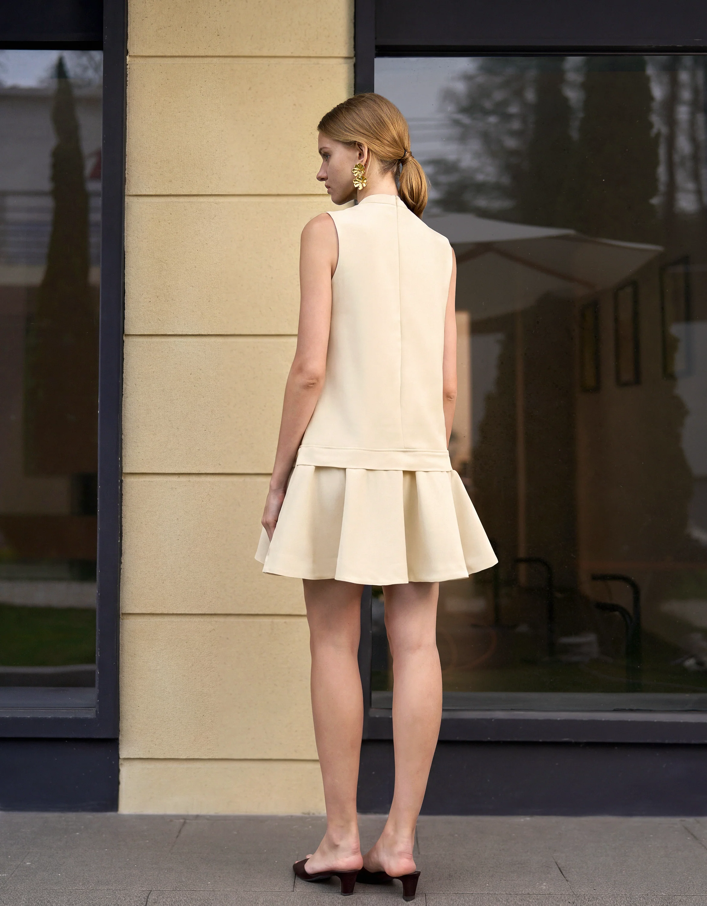 Buckle Detail Sleeveless A-line Dress - Image 10