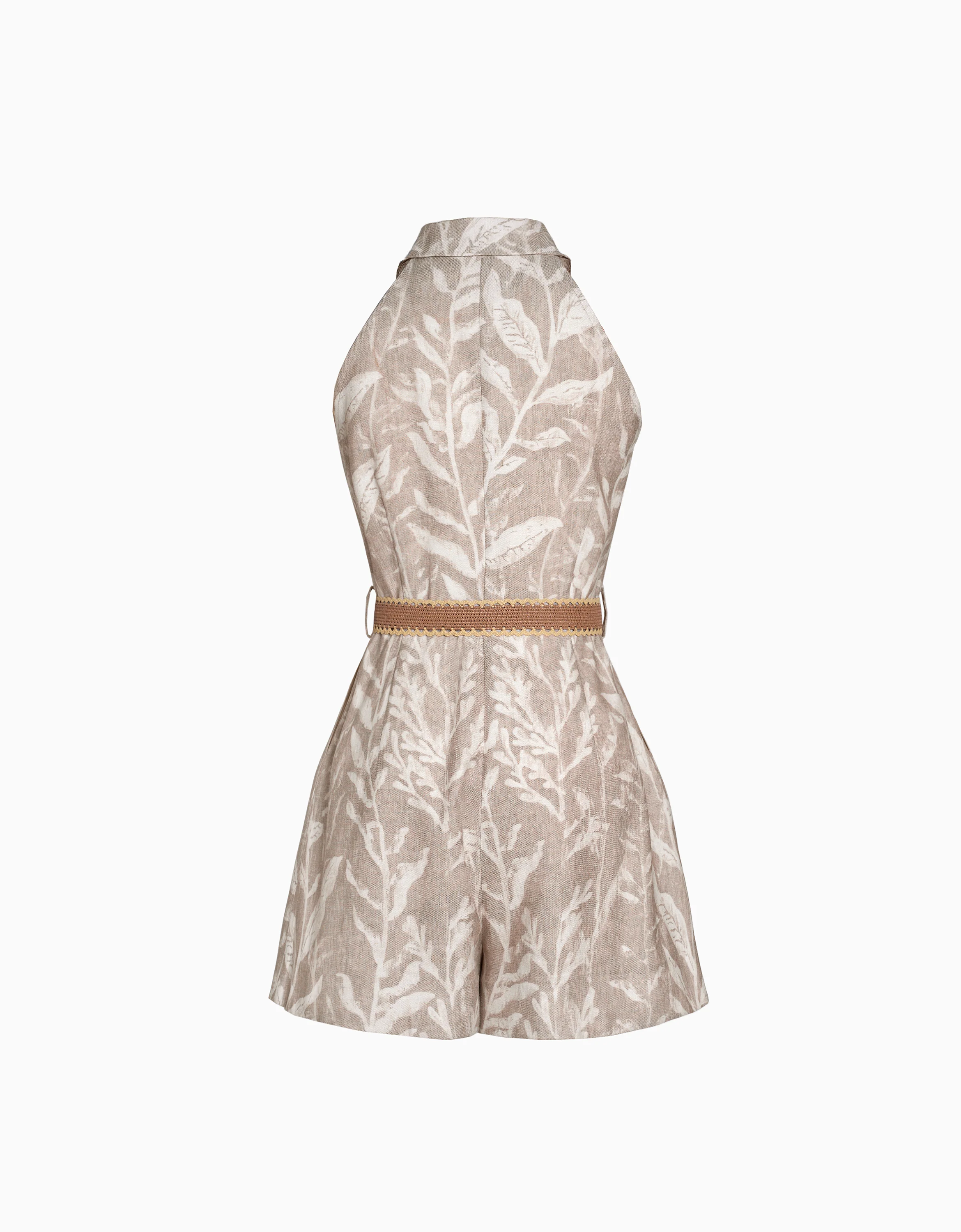 Button Front Flare Hem Romper - Image 8