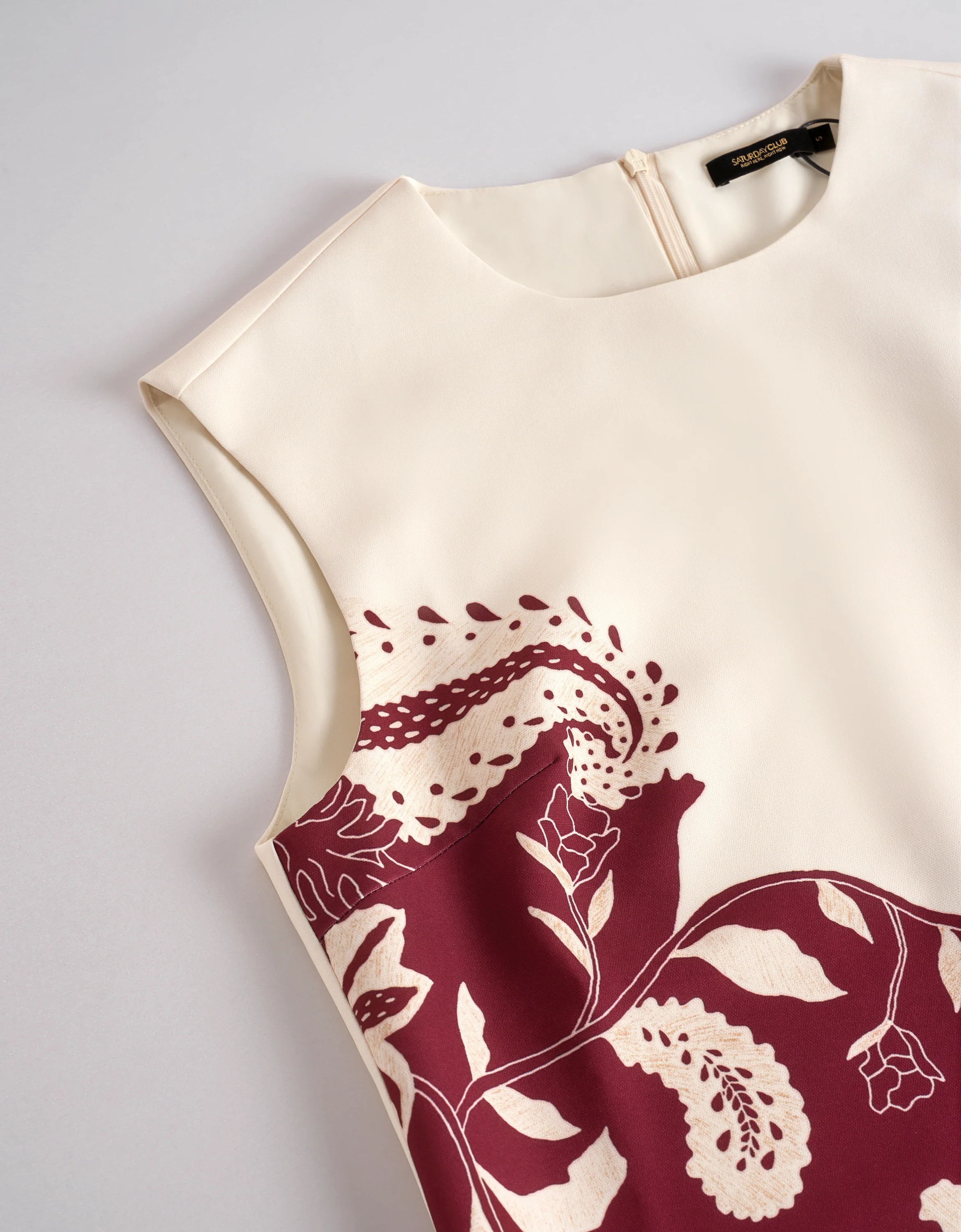 Colorblock Floral Print Sleeveless Dress - Image 13