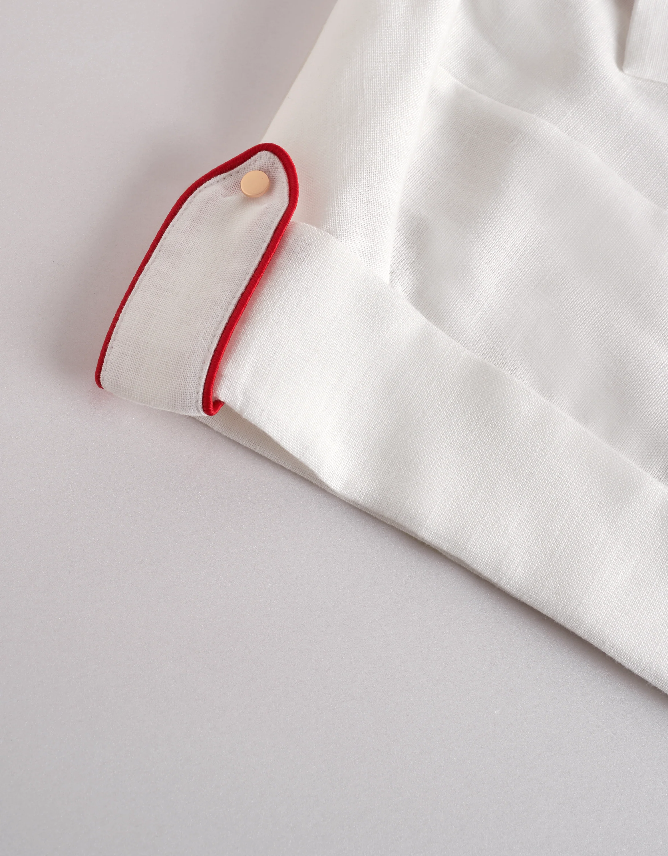 Contrast Embroidery Button Front Belted Dress - Image 6