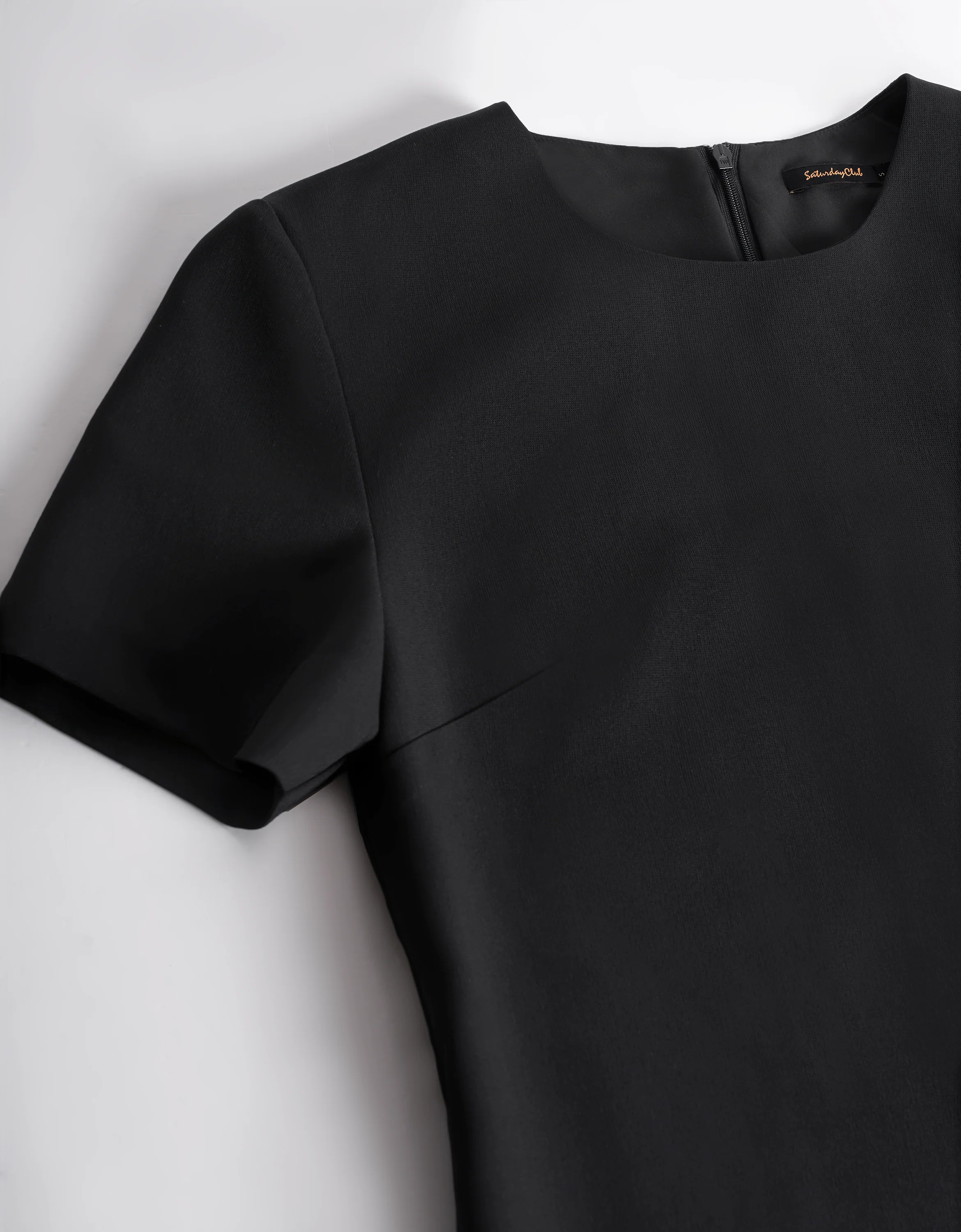 Contrast Trim Pleated Hem Short Sleeve Dress - Image 9