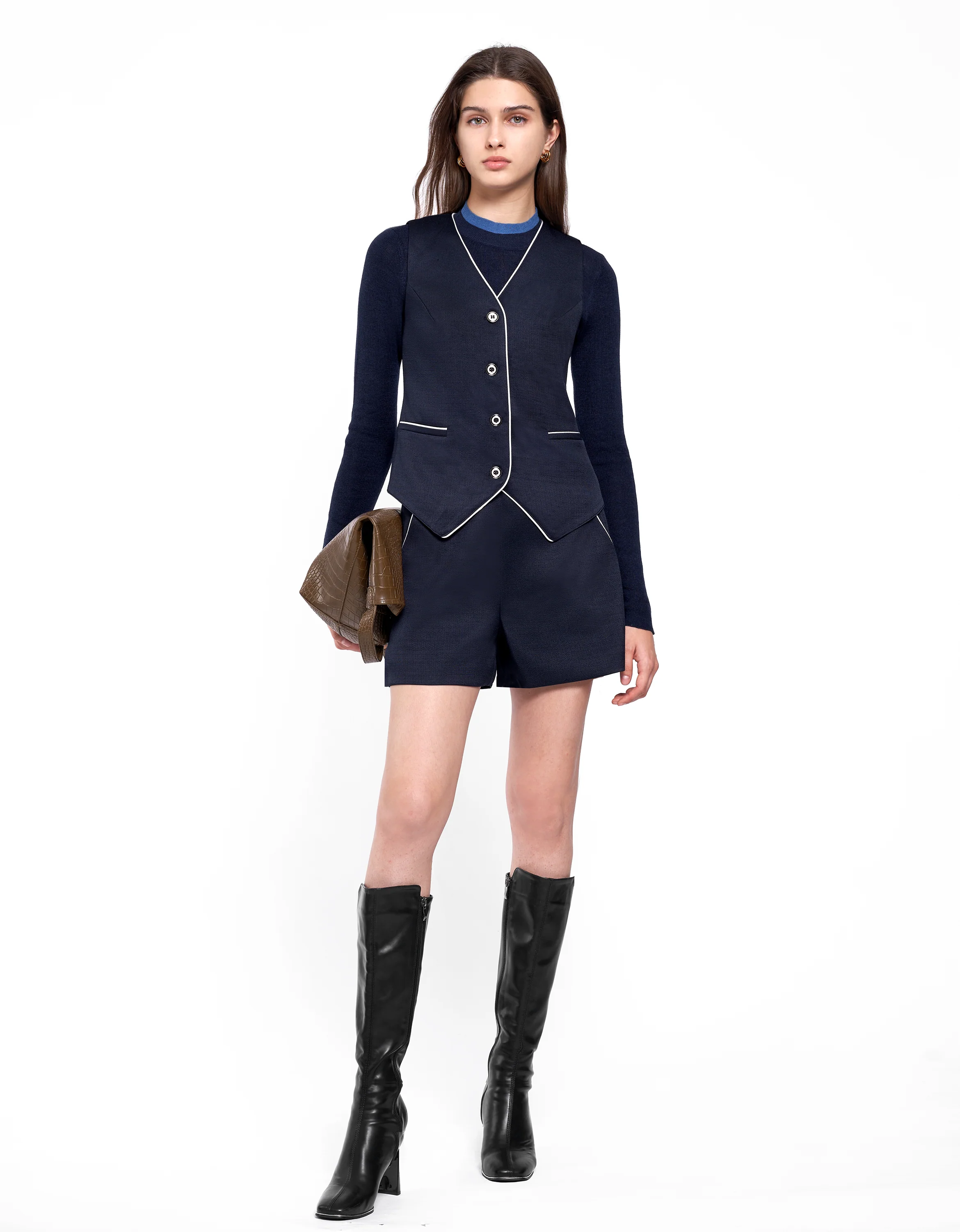 Contrast Trim Vest - Image 12