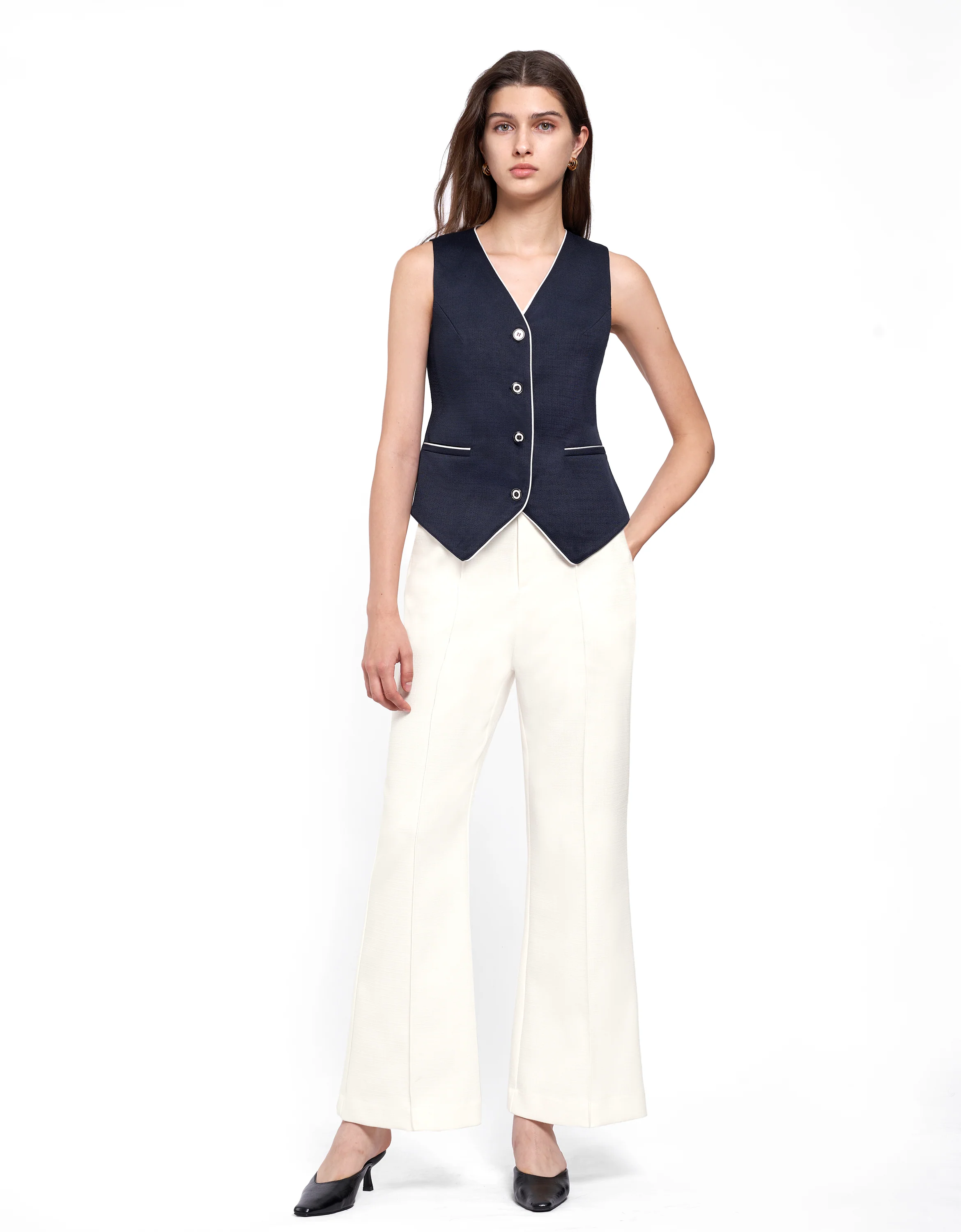 Contrast Trim Vest - Image 16