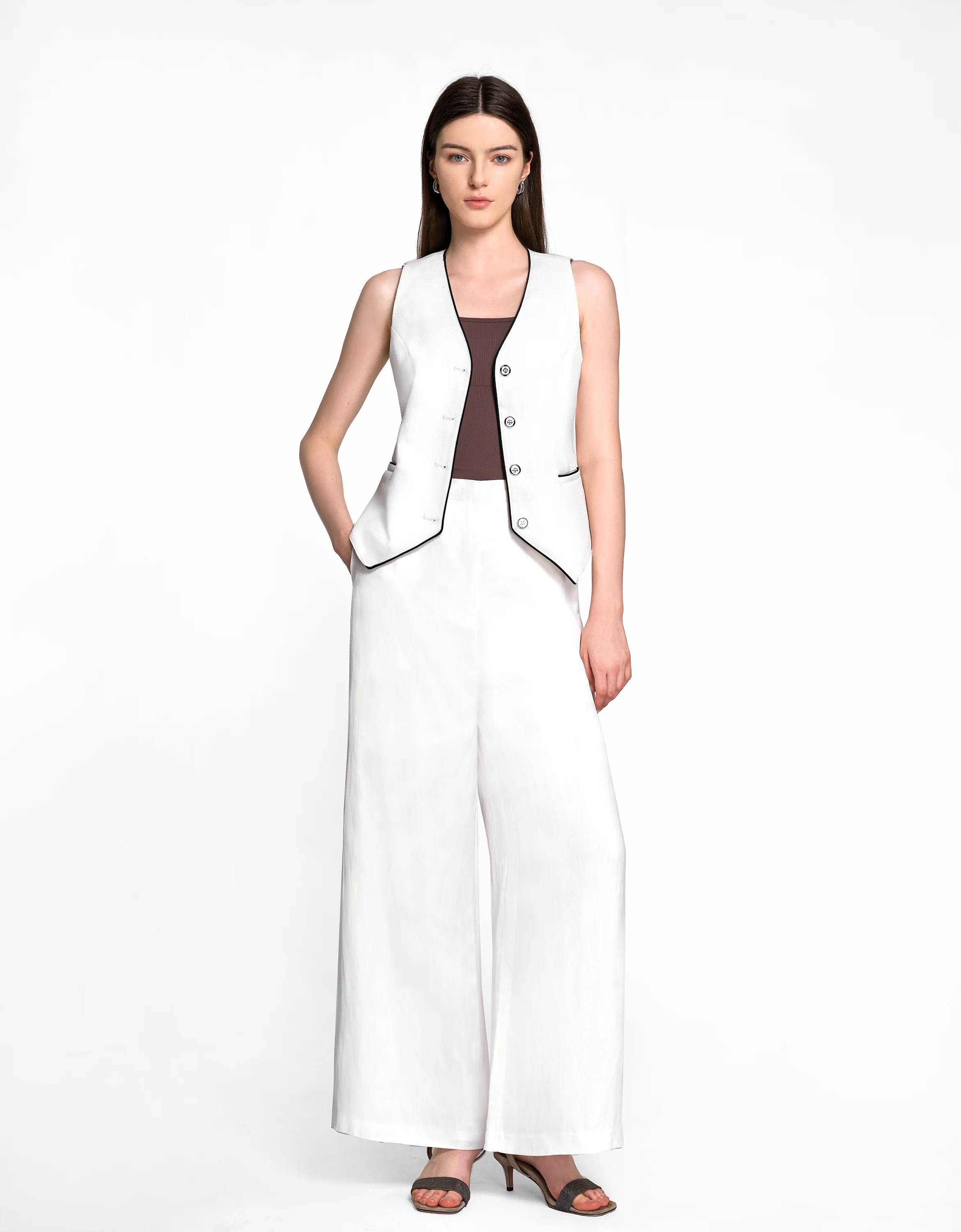 Contrast Trim Vest - Image 3