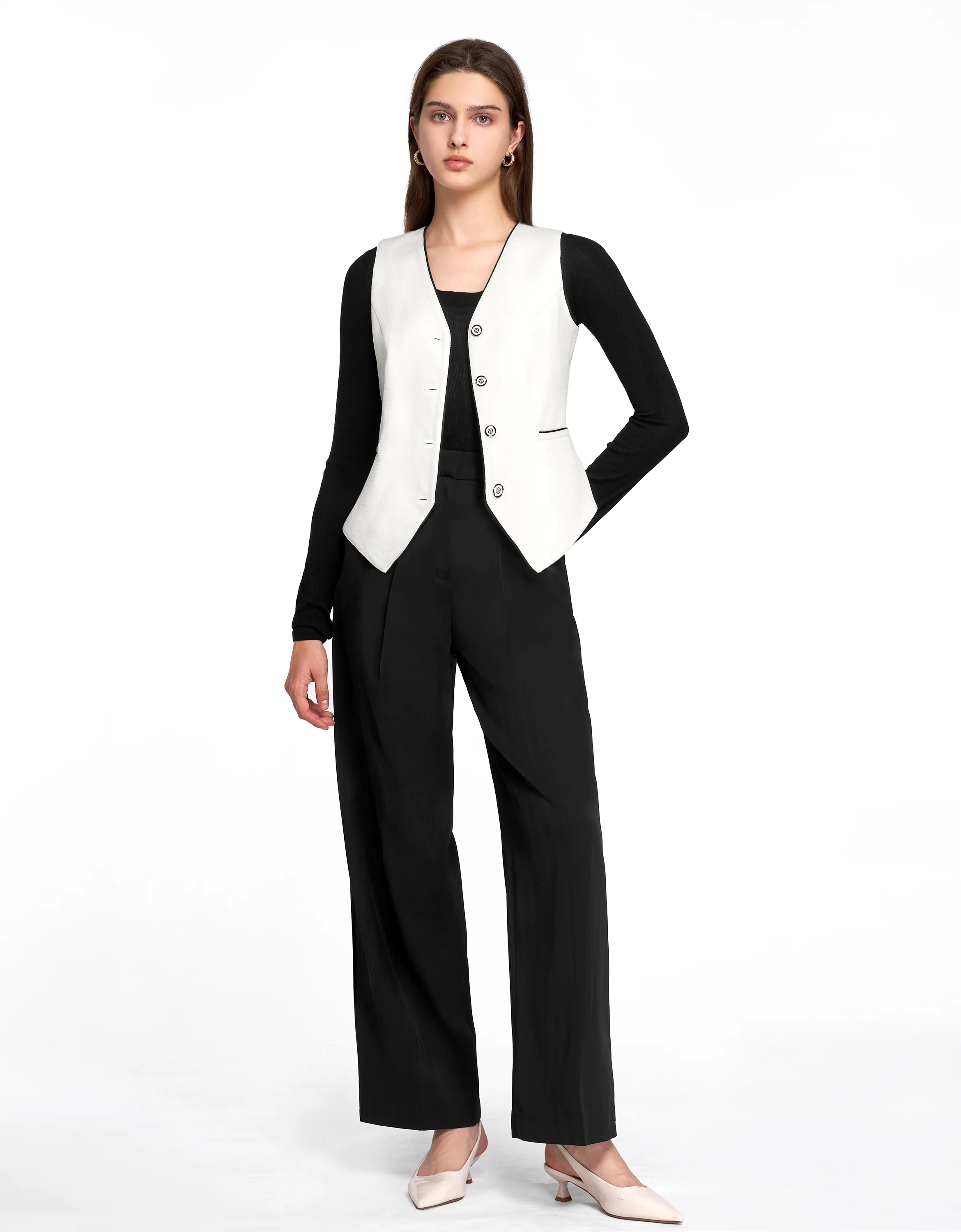 Contrast Trim Vest - Image 4