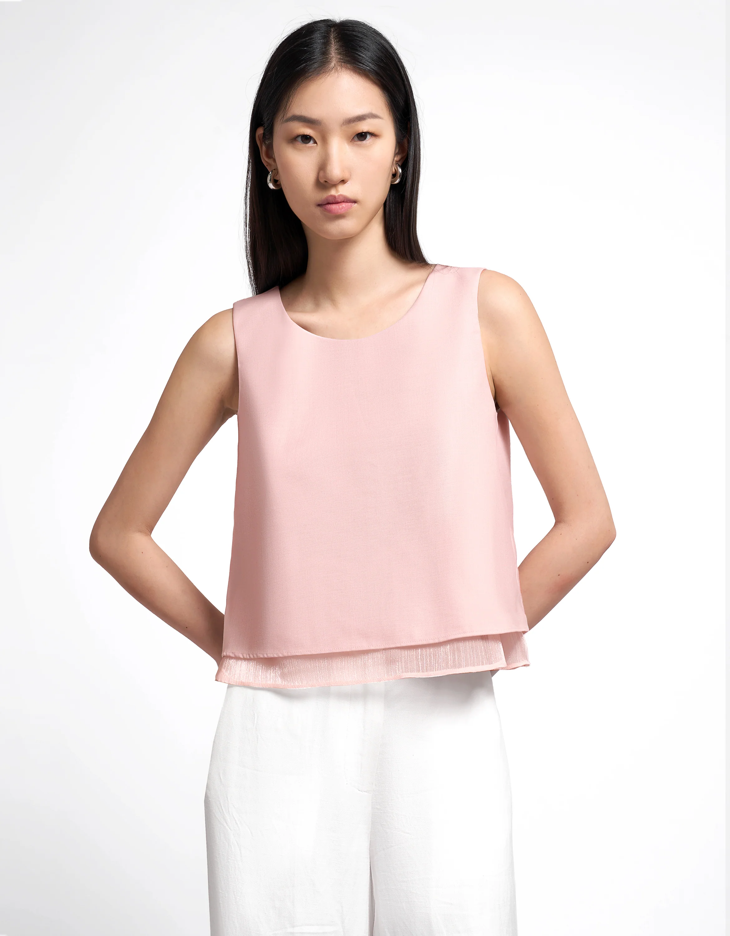 Crew Neck Layered Top