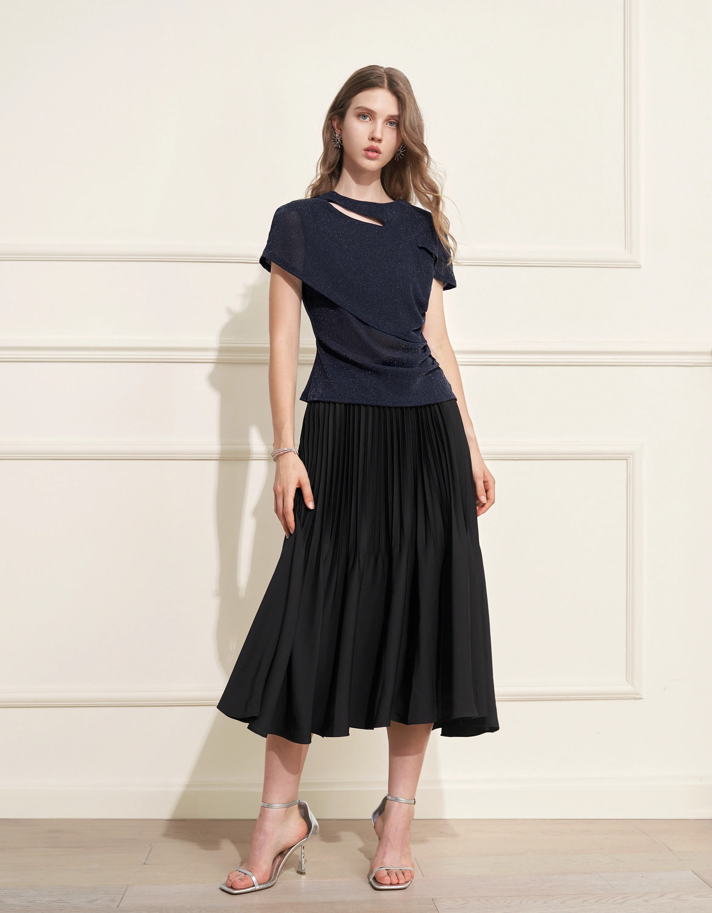 Cutout Front Wrap Knit Top - Image 3