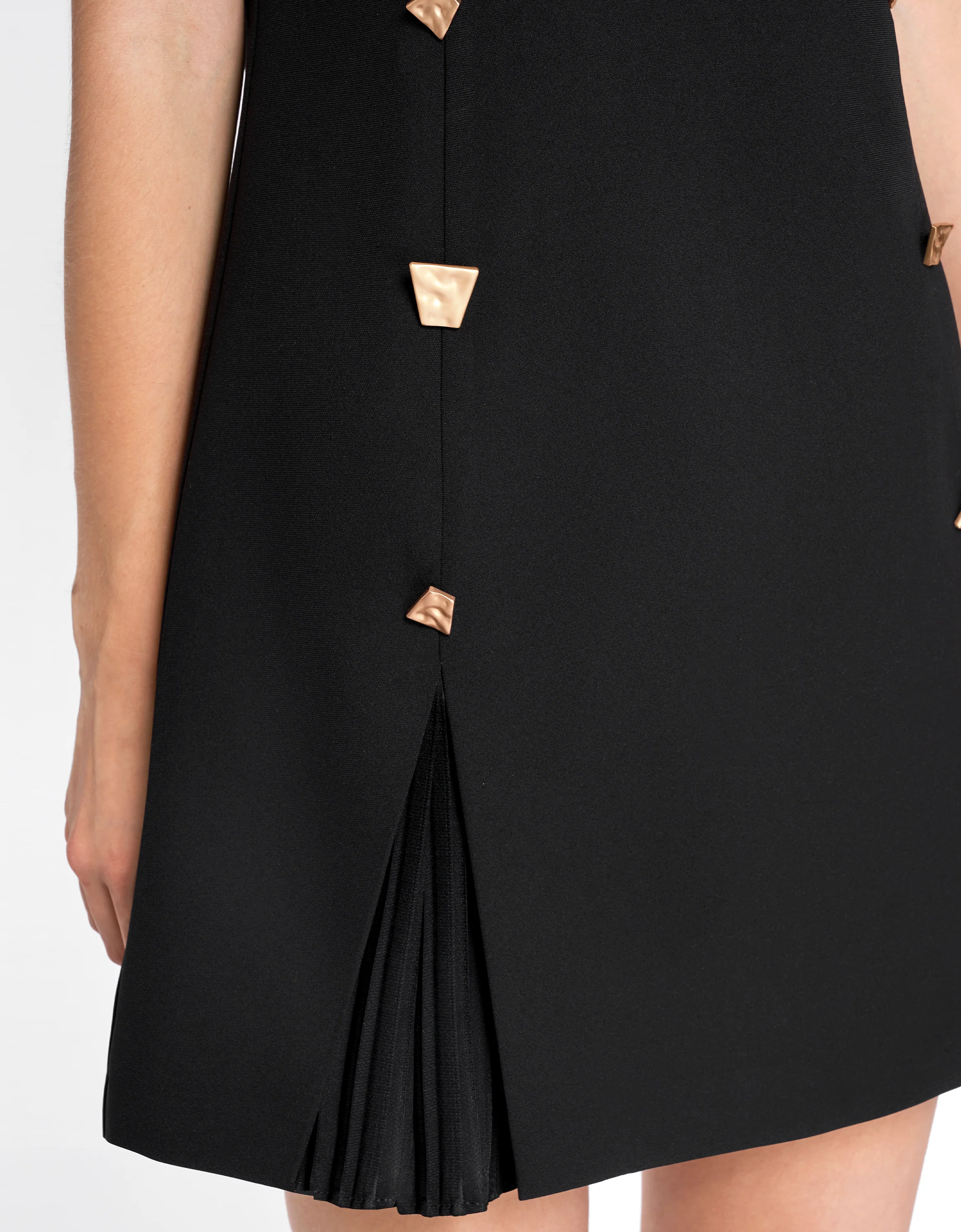 Decorative Button Hem Slit Dress - Image 14