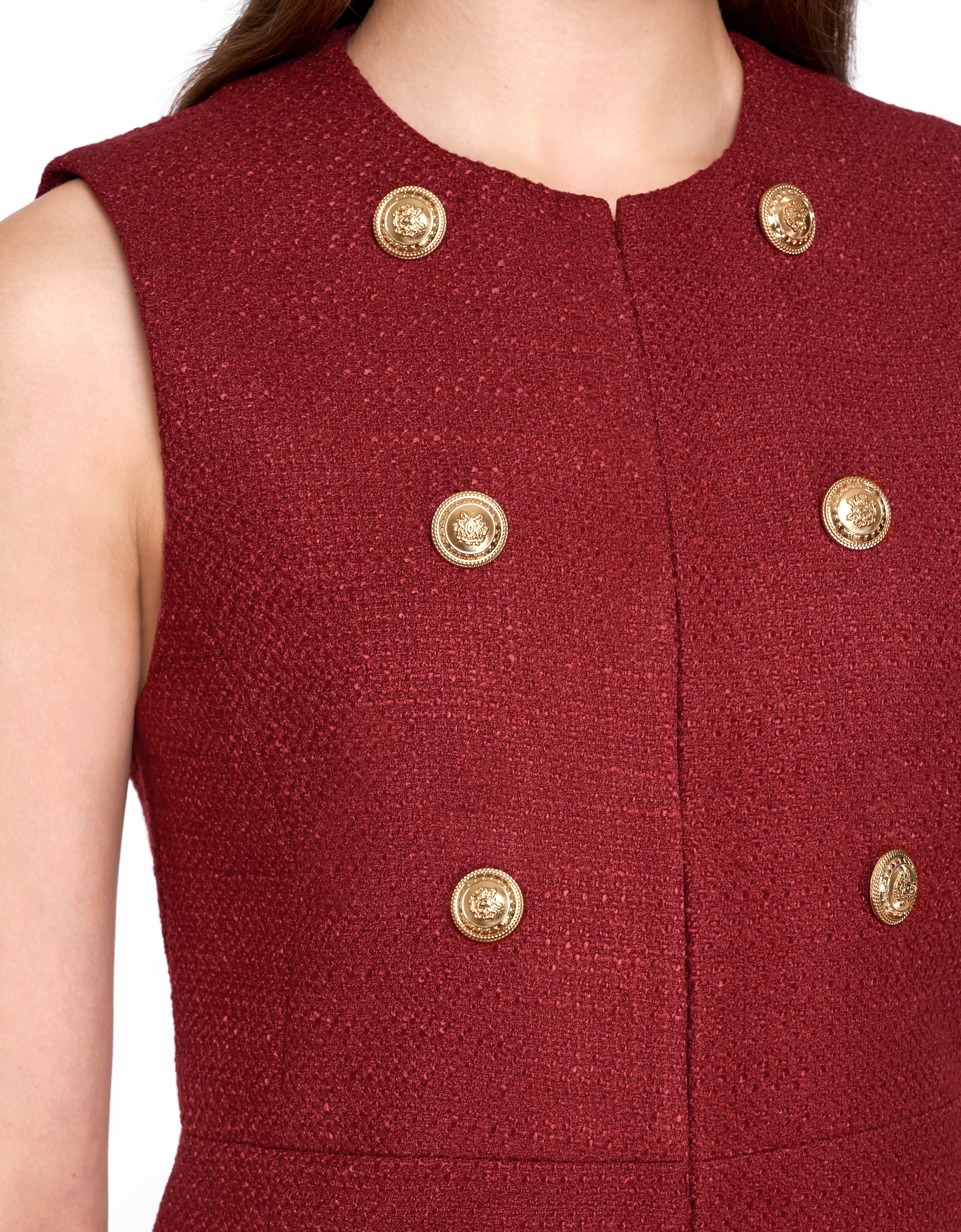 Double-breasted Textured Vest - Image 5
