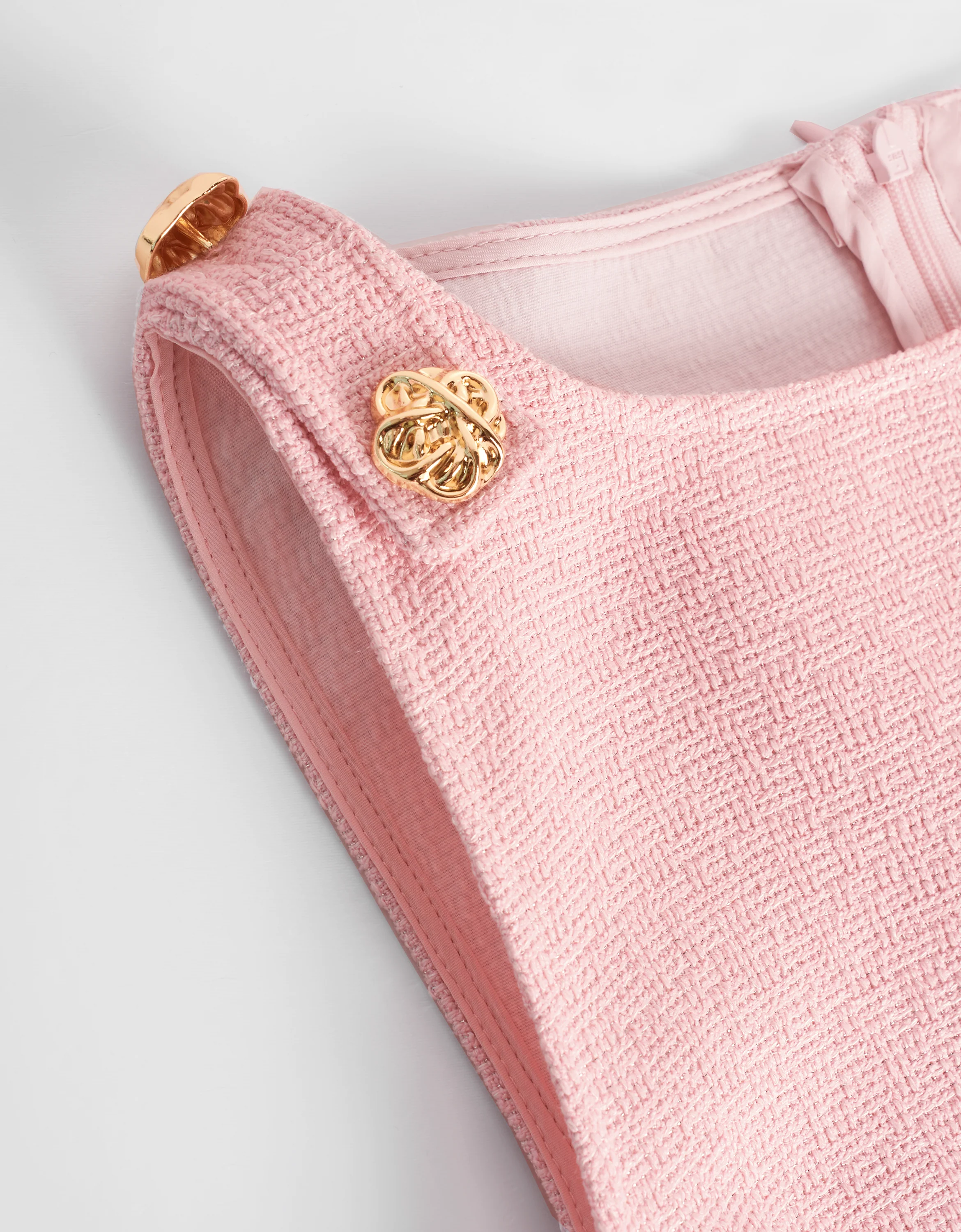 Embellished Strap Textured Dress - Image 9