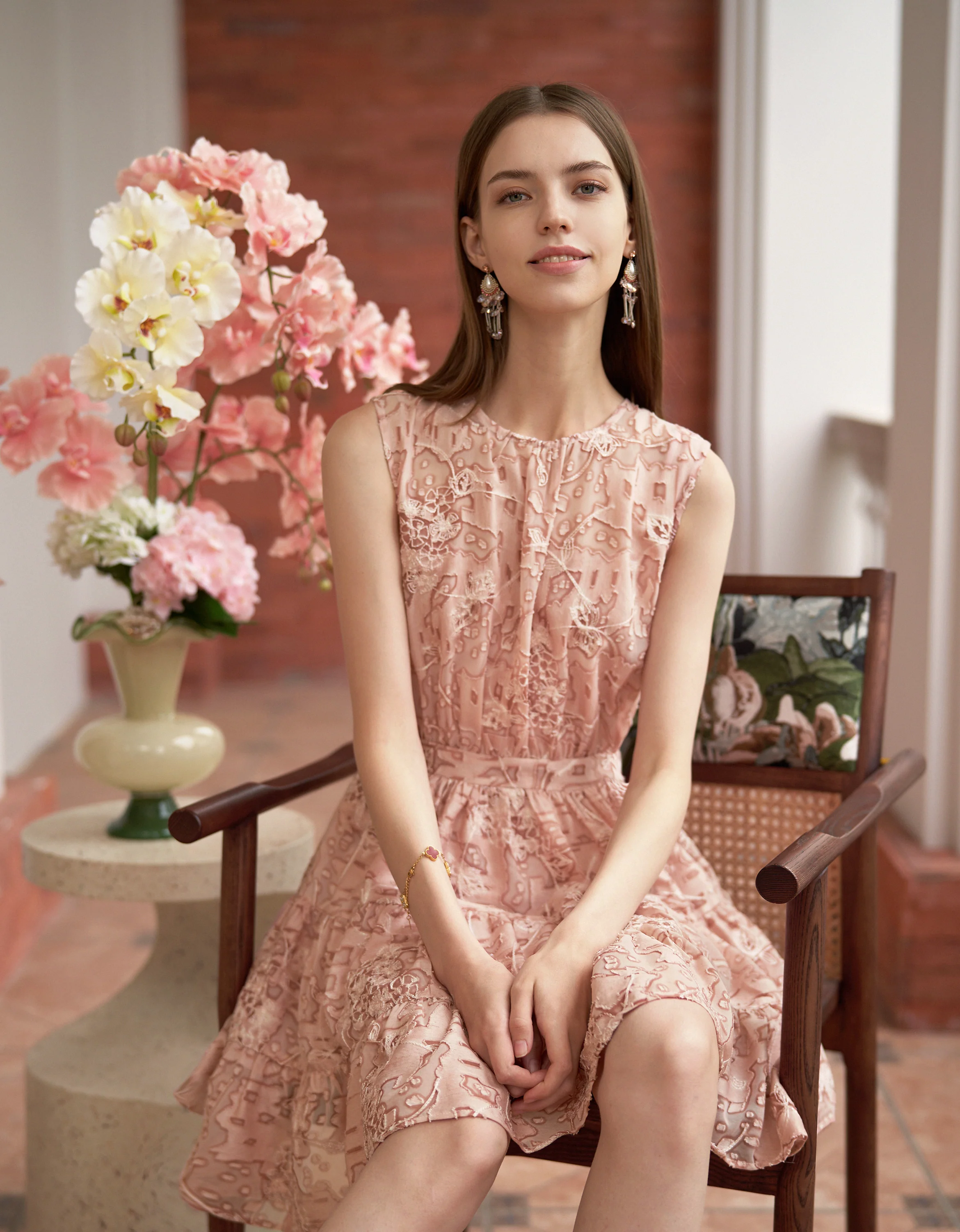 French Burnout Sleeveless Dress - Image 2