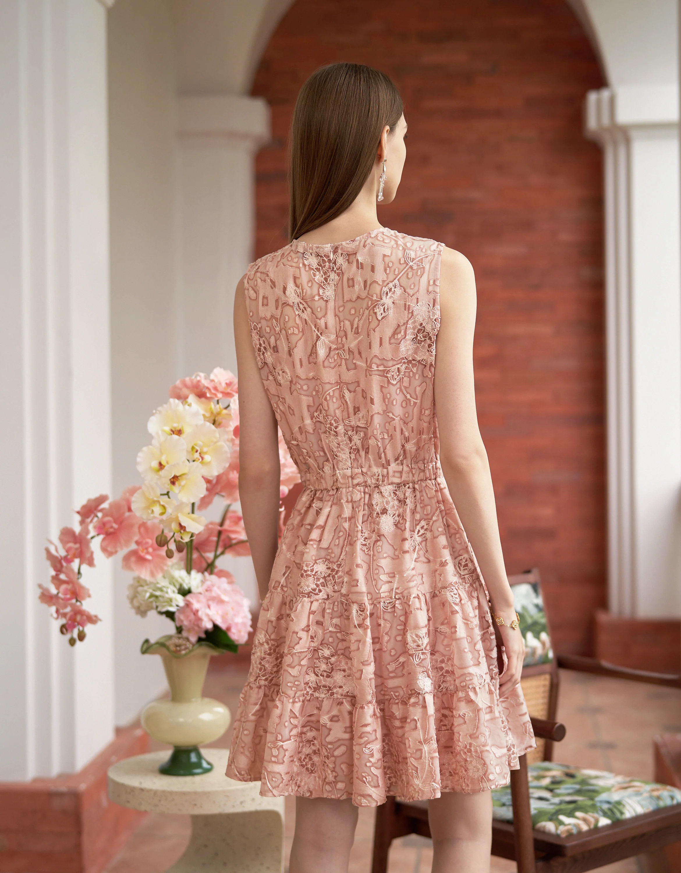 French Burnout Sleeveless Dress - Image 3