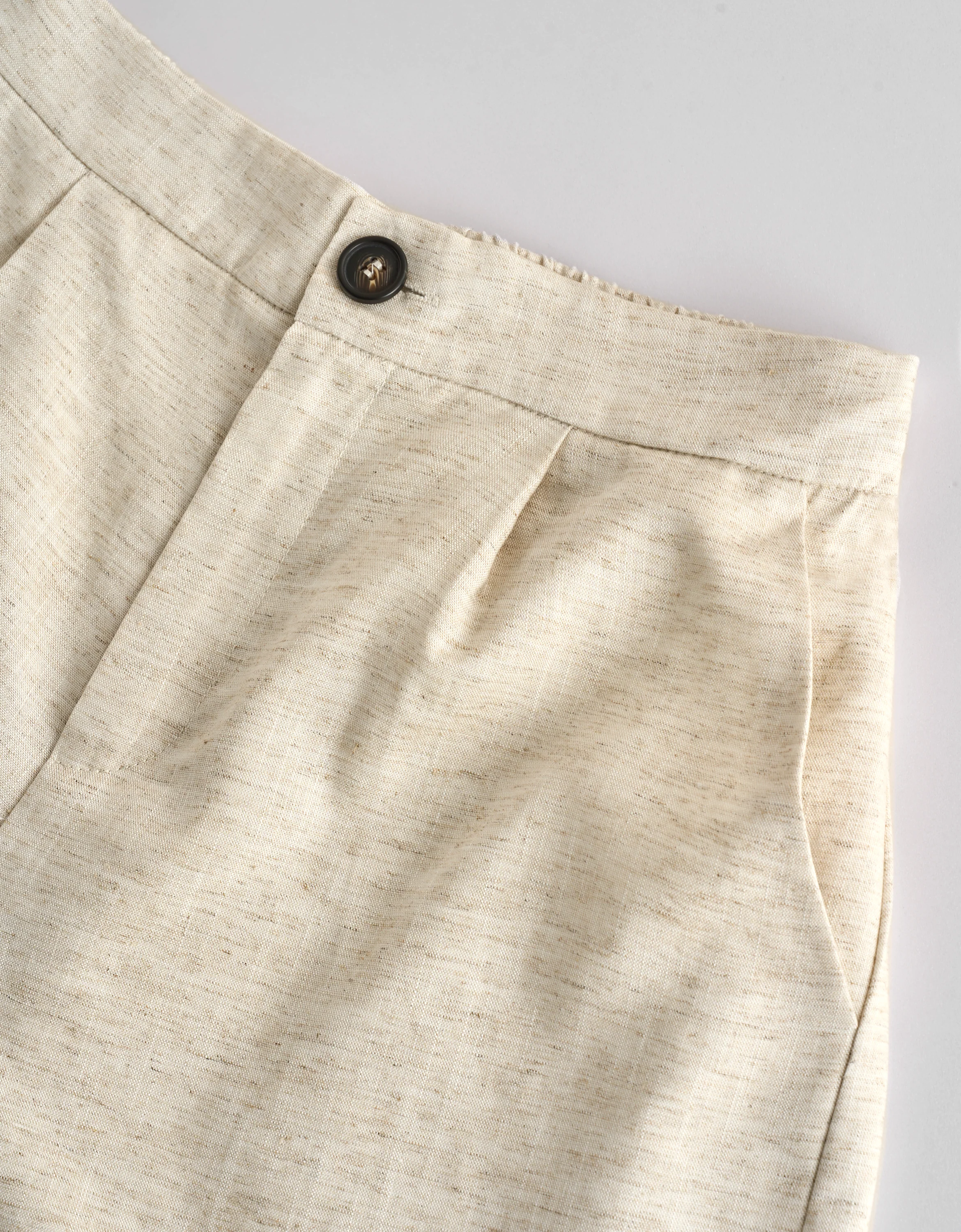 Linen-blend Rolled Hem Shorts - Image 7