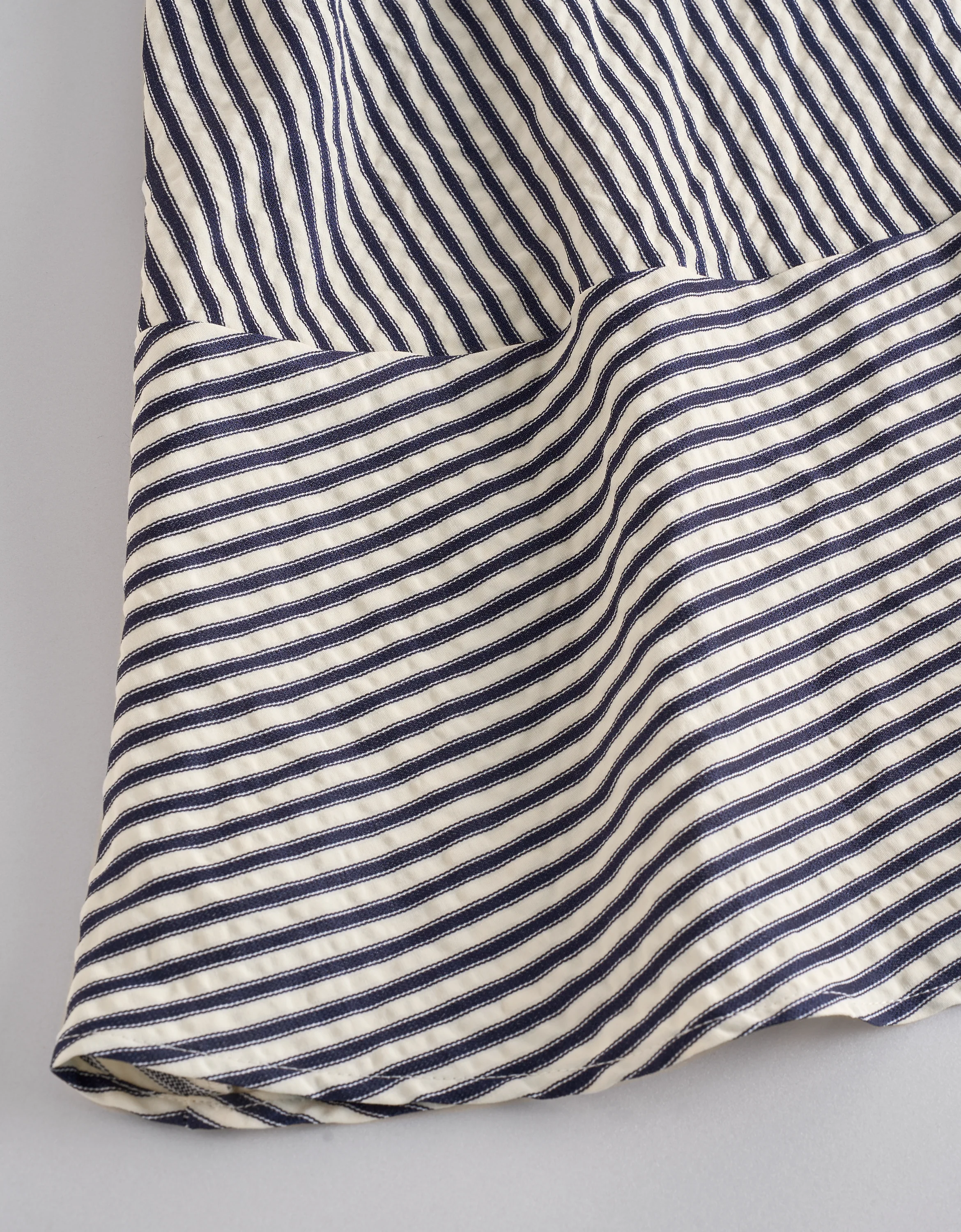 Loose Fit Round Neck Striped Dress - Image 7