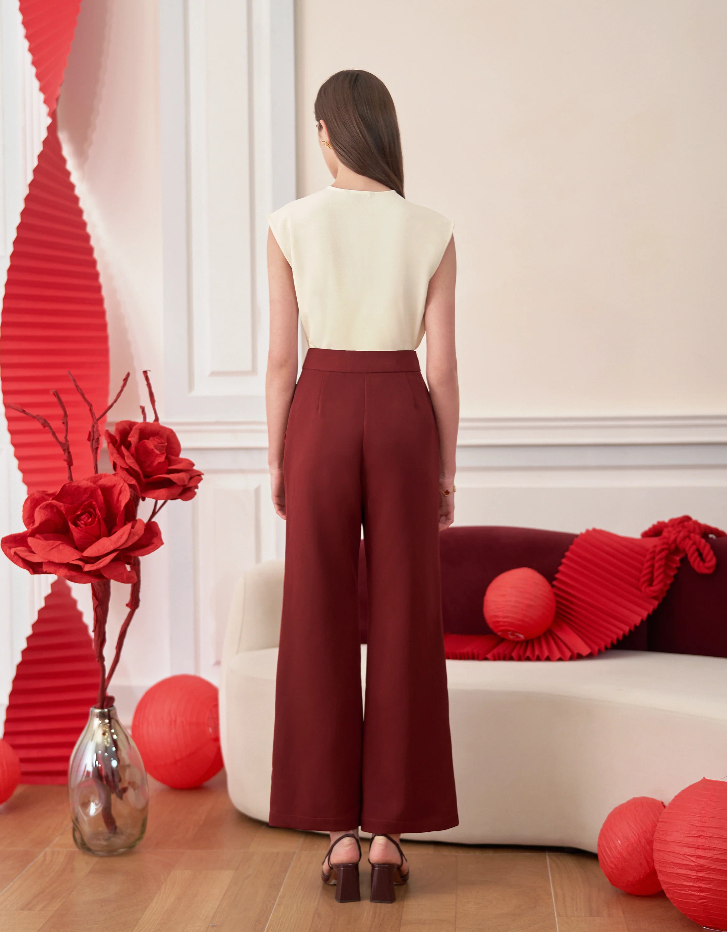 Loose Fit Wide Leg Pants - Image 9