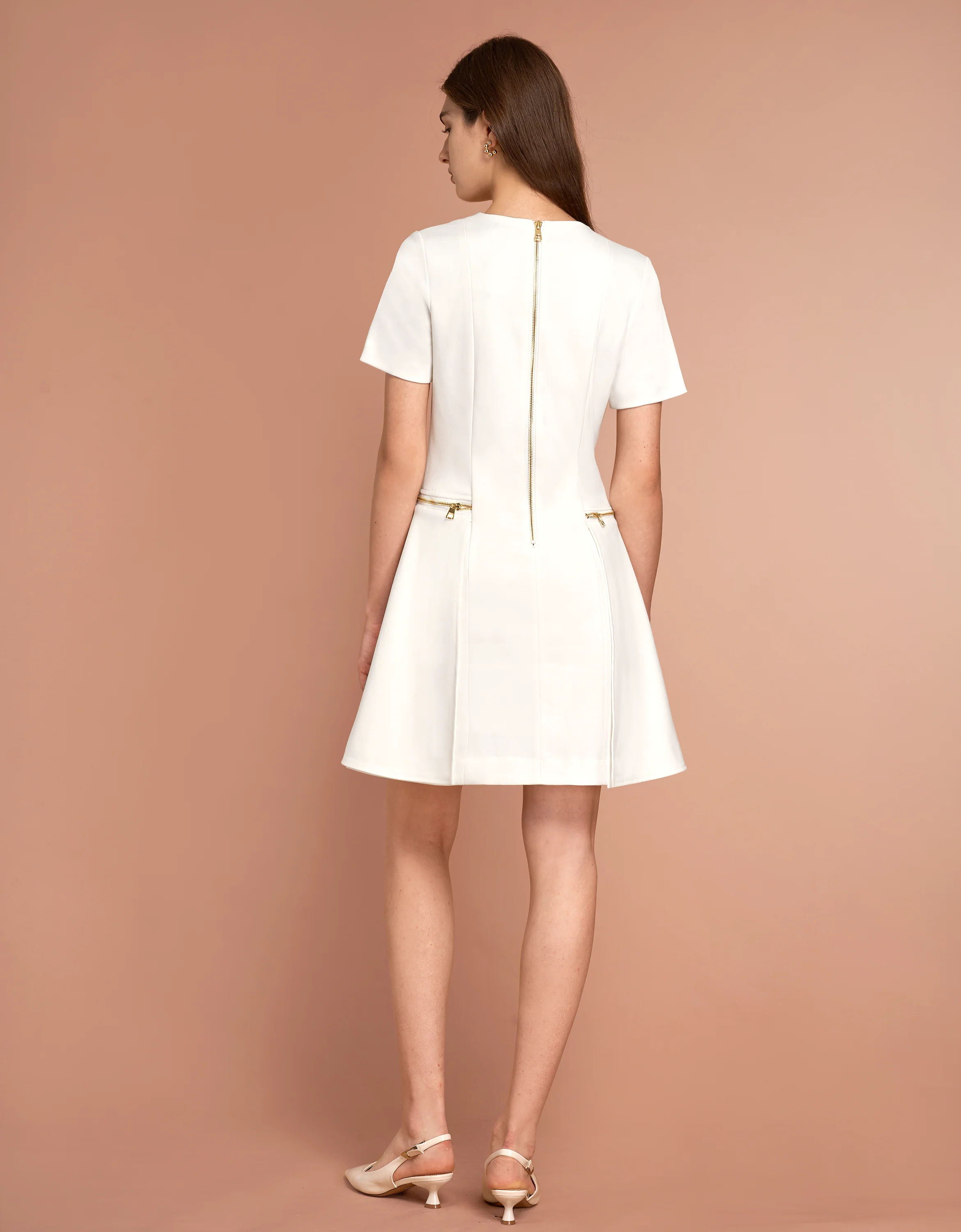 Metallic Zip Pocket Dress - Image 16