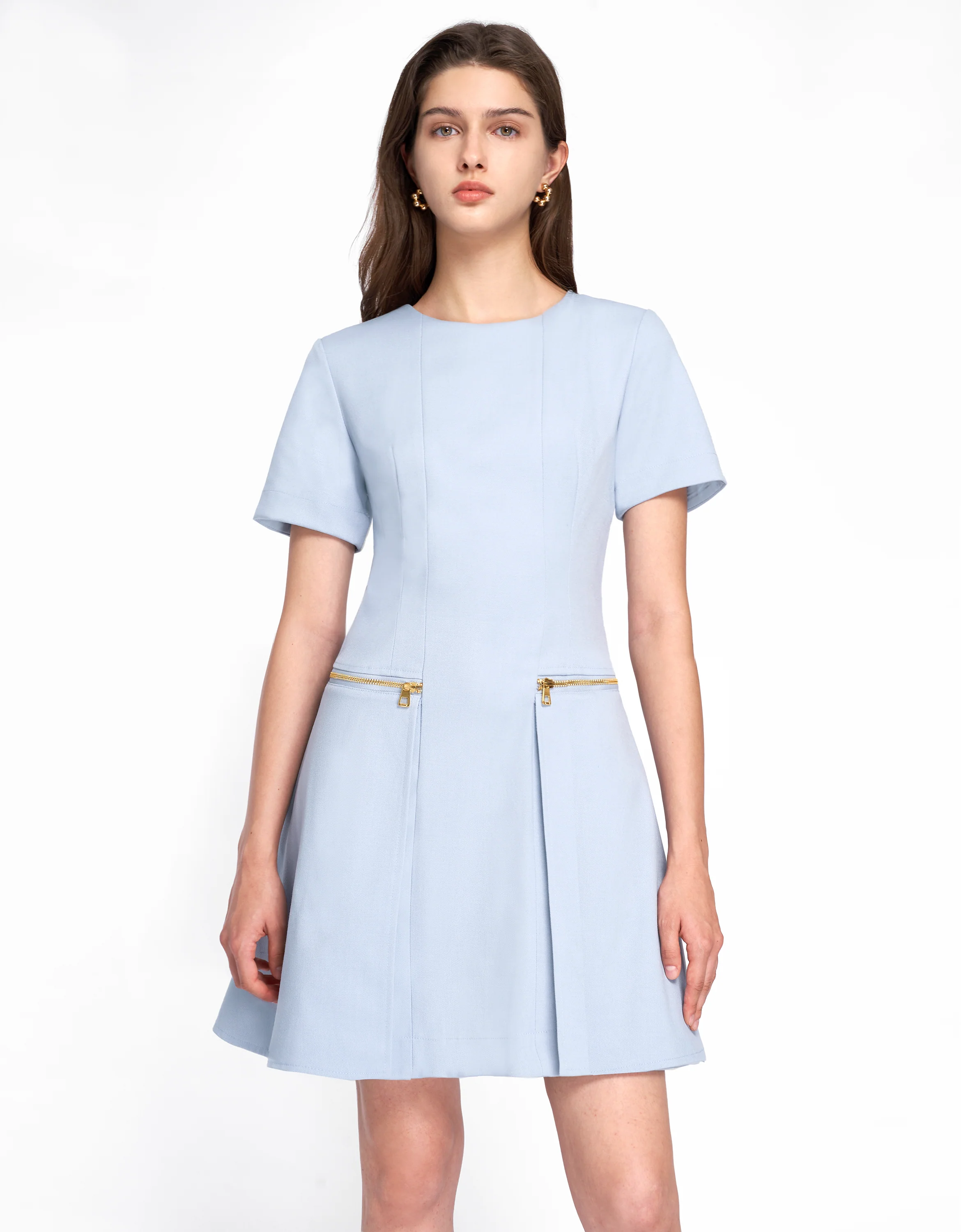 Metallic Zip Pocket Dress - Image 25