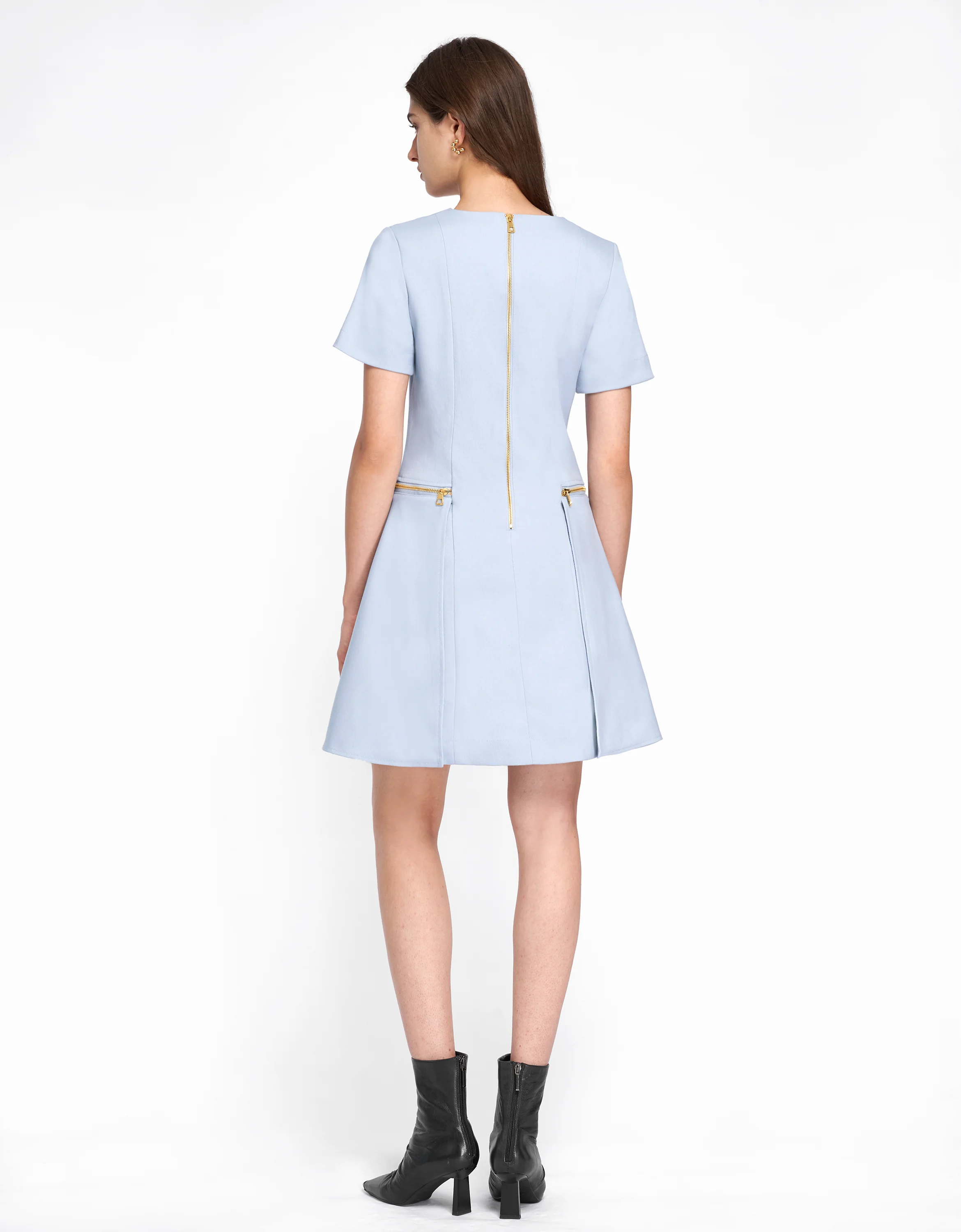 Metallic Zip Pocket Dress - Image 26