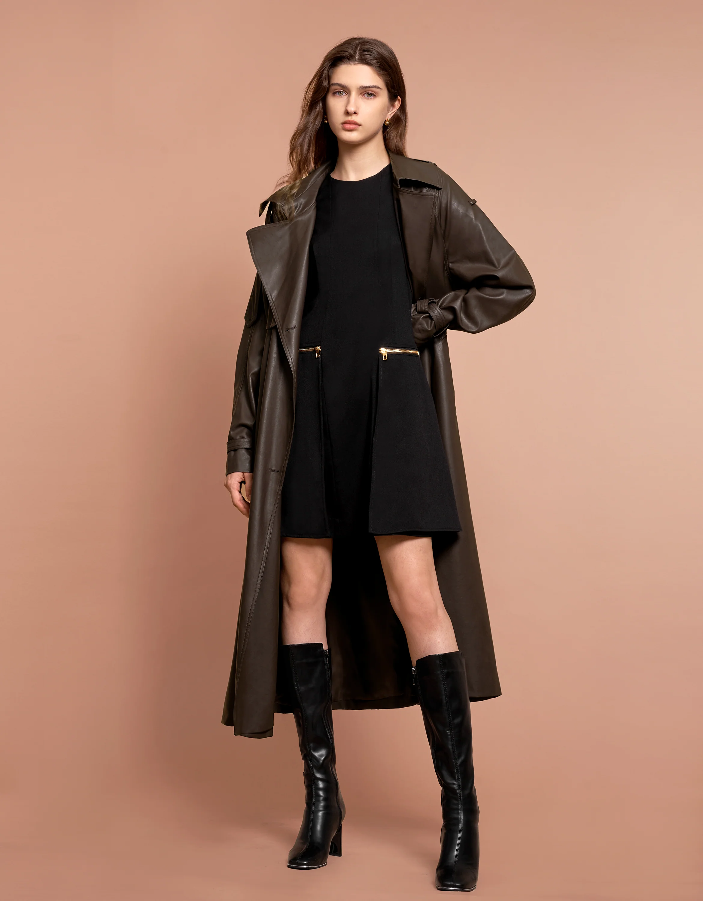 Metallic Zip Pocket Dress - Image 6