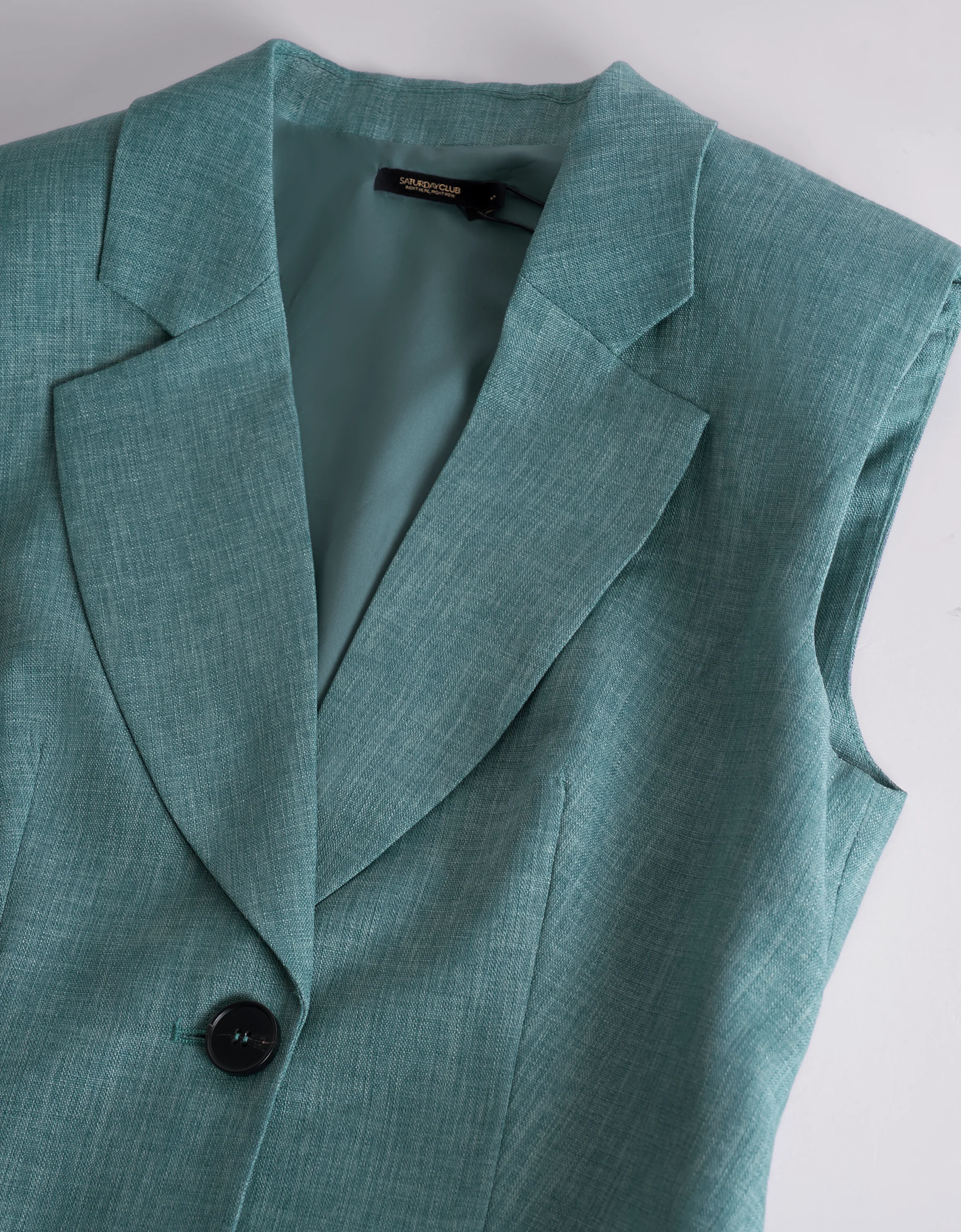 Pleated Panel Single-breasted Suit Dress - Image 6