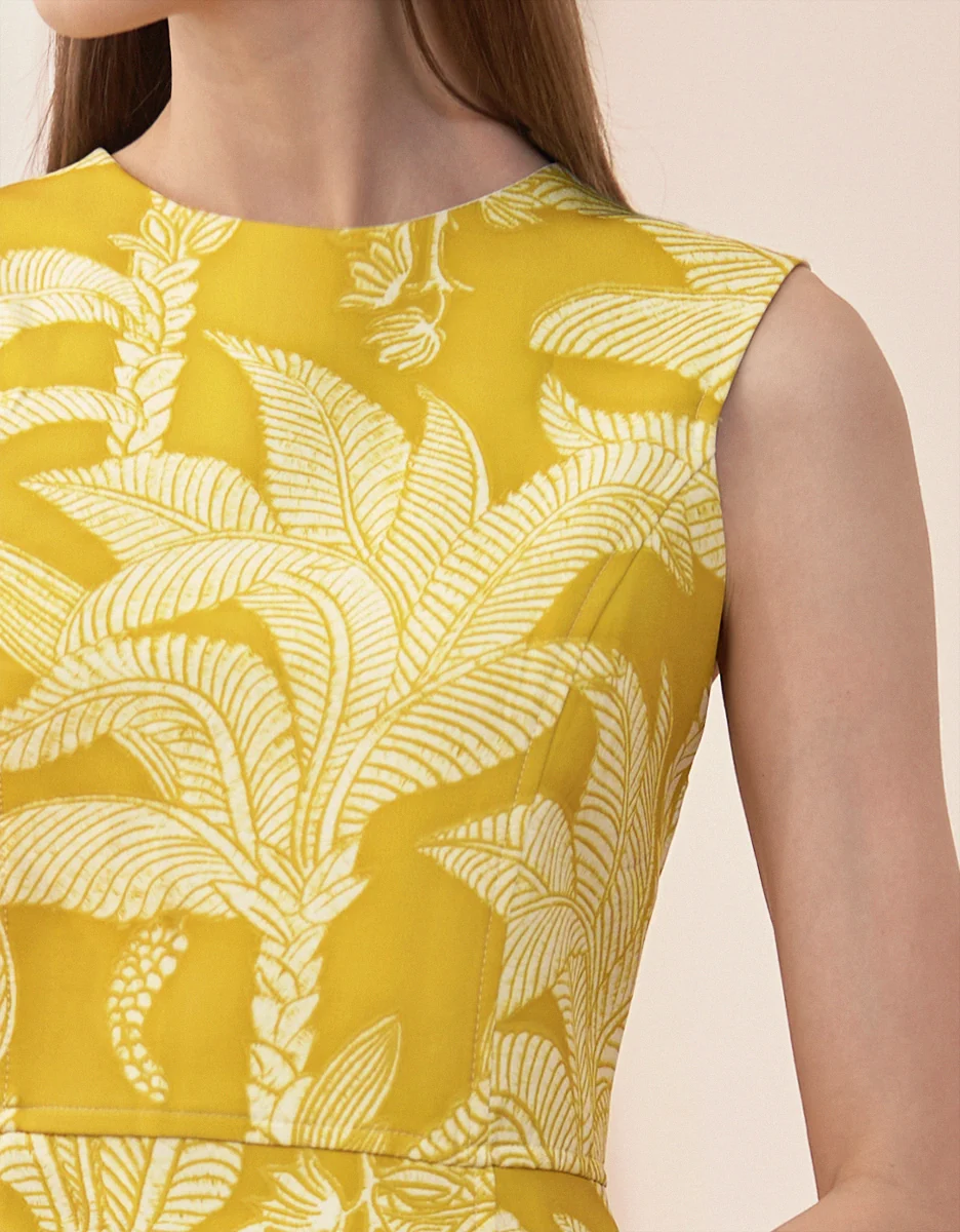 Round Neck Sleeveless Printed Midi Dress - Image 5
