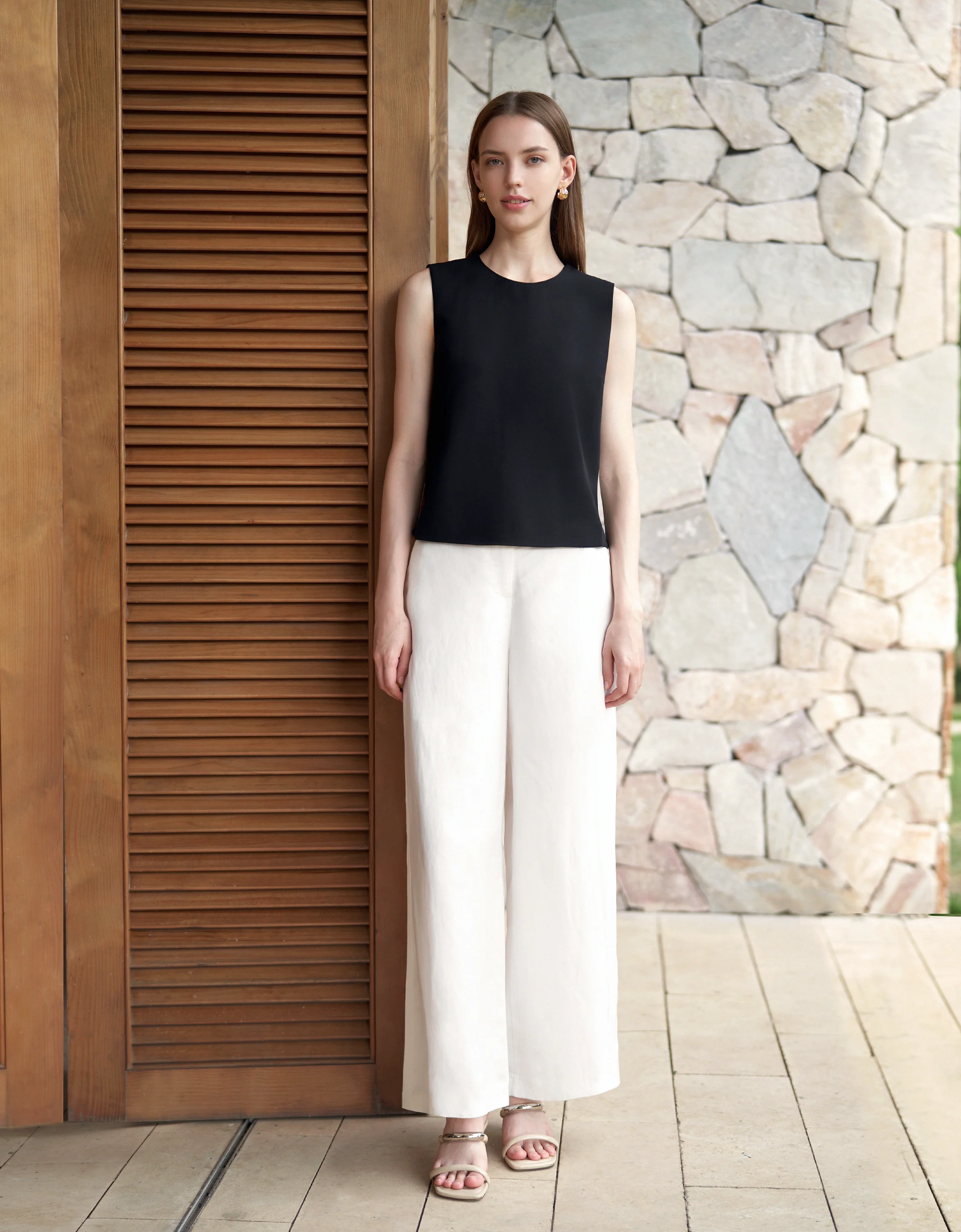 Round Neck Sleeveless Top - Image 57