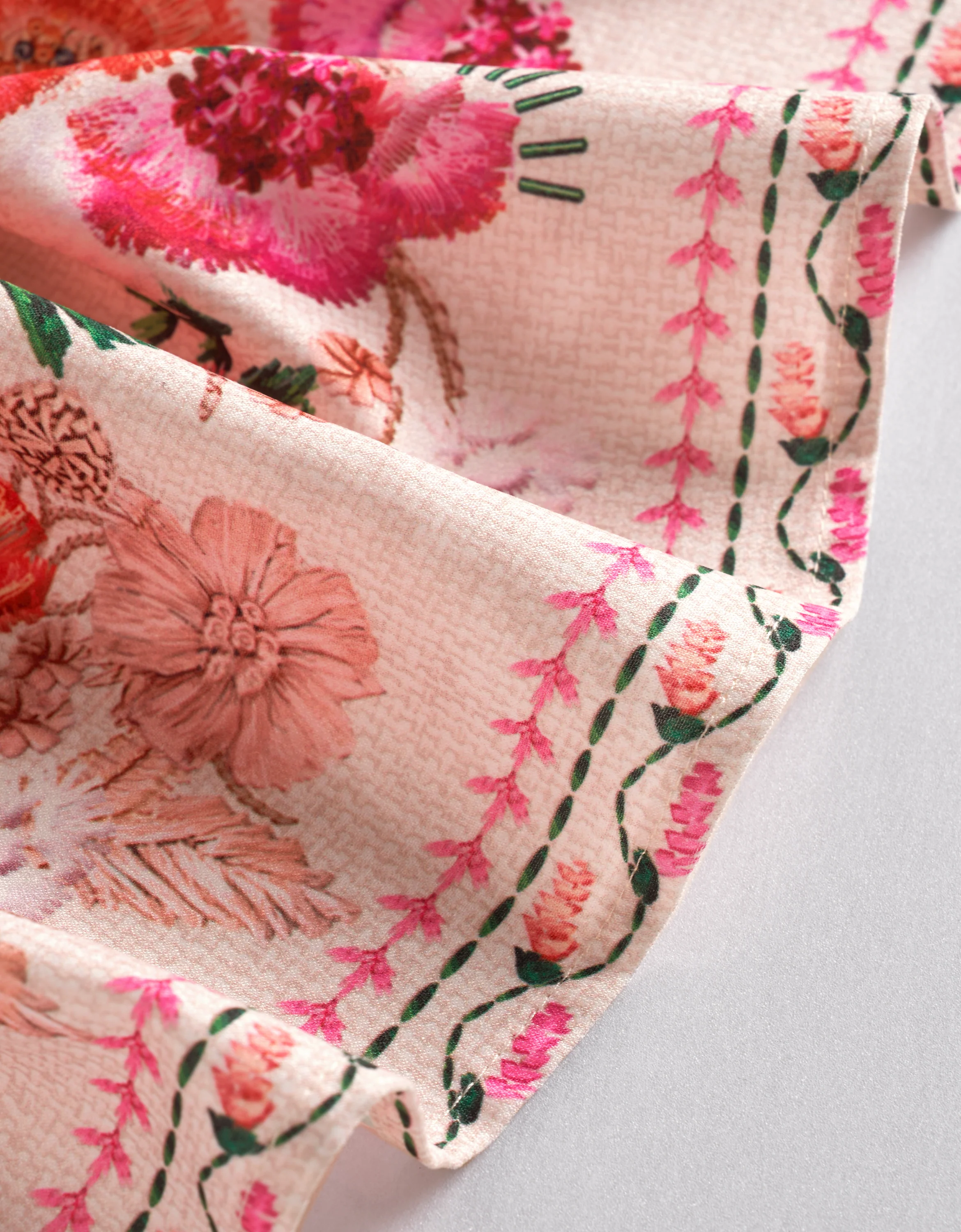 Round Neck Tiered Skirt Floral Print Dress - Image 8