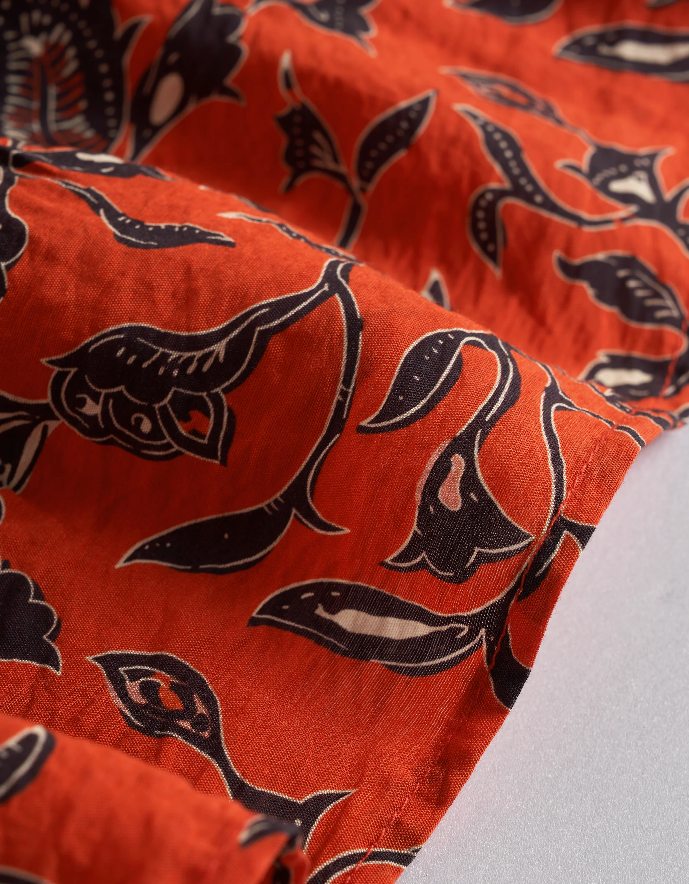 Ruffled Detail Elastic Waist Printed Top - Image 7