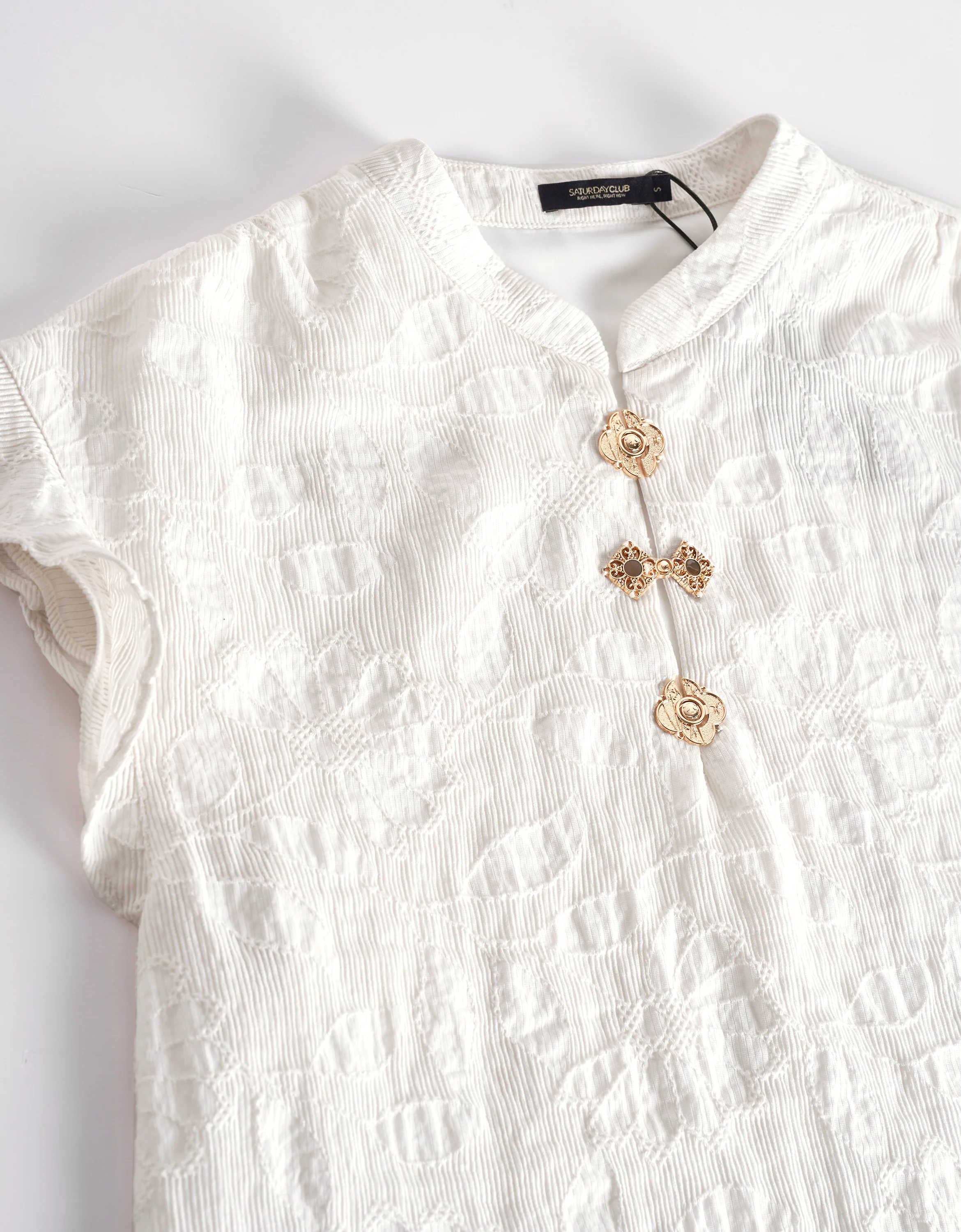 Ruffled Sleeve Textured Top - Image 5