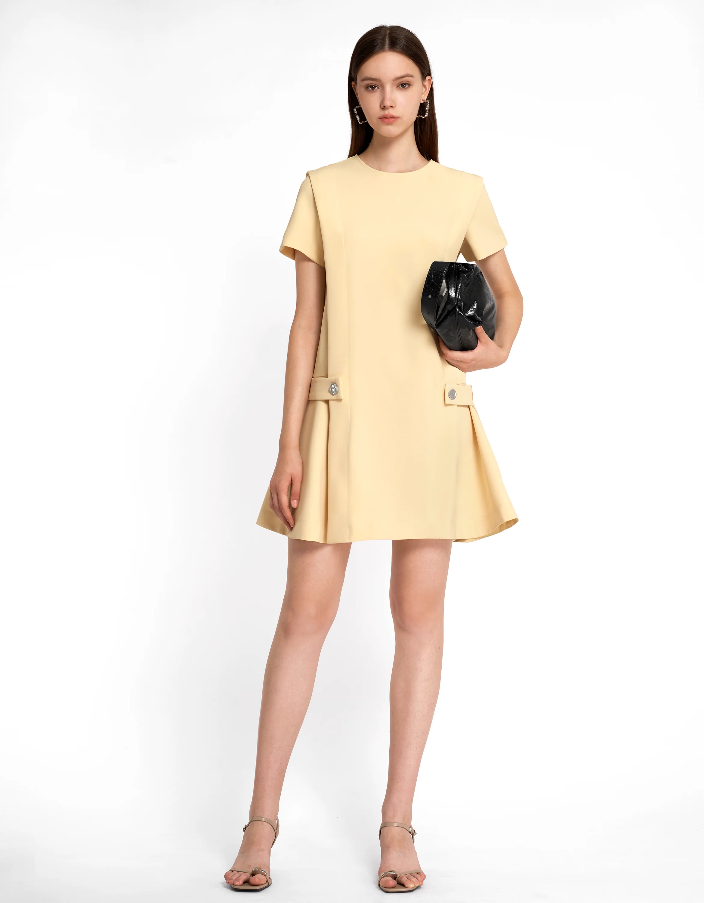 Short Sleeve Buttoned Side Dress - Image 14