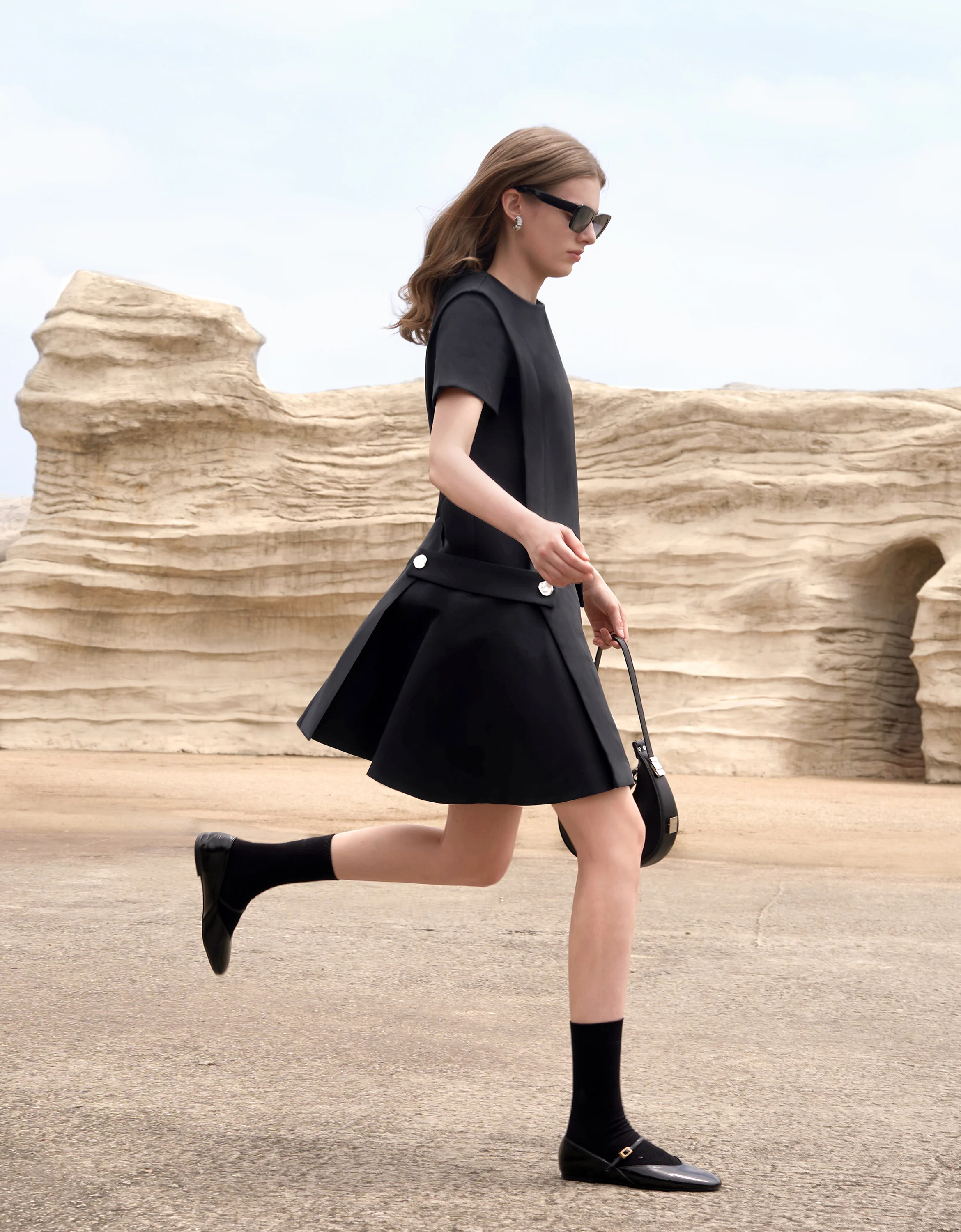 Short Sleeve Buttoned Side Dress - Image 22