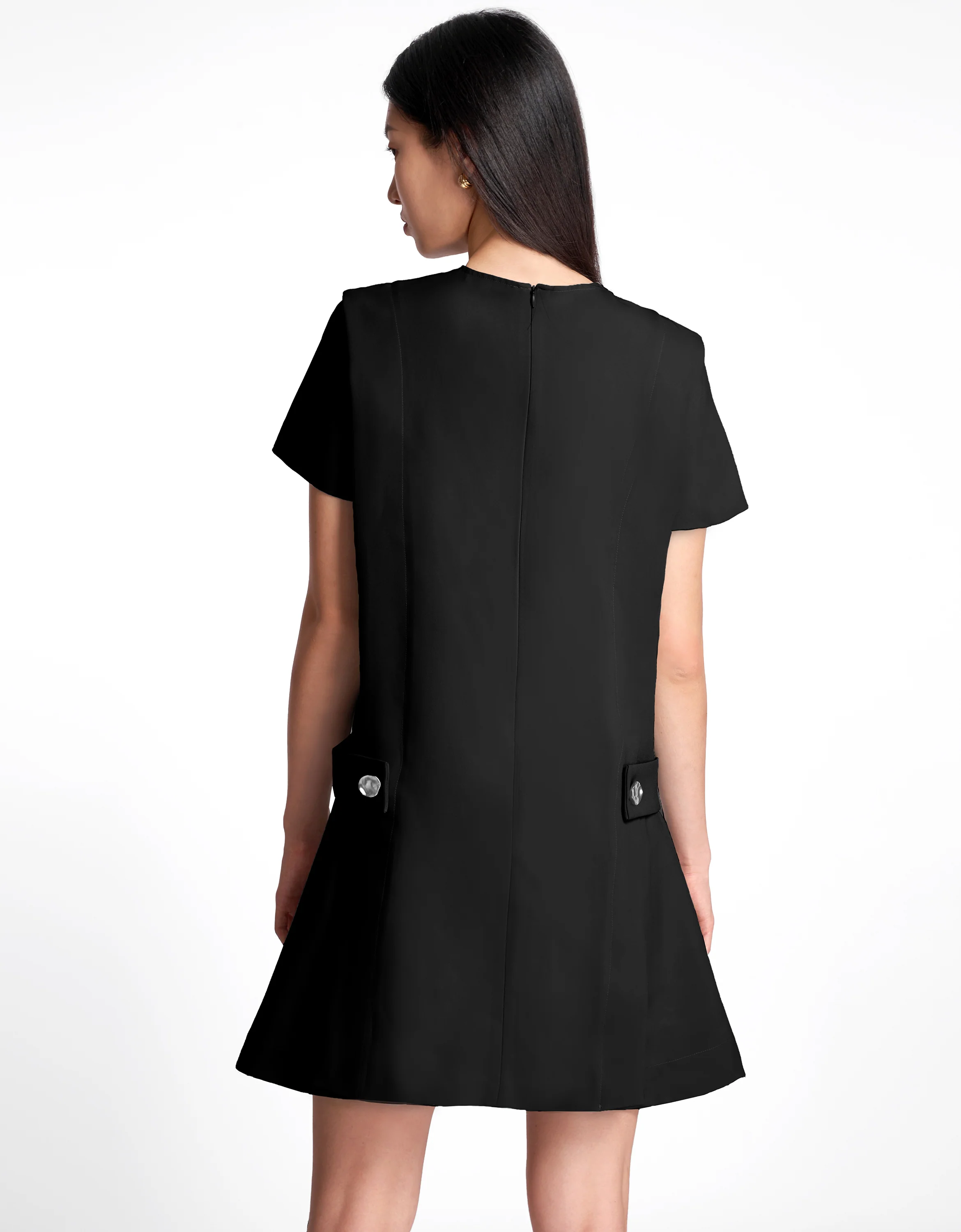 Short Sleeve Buttoned Side Dress - Image 26