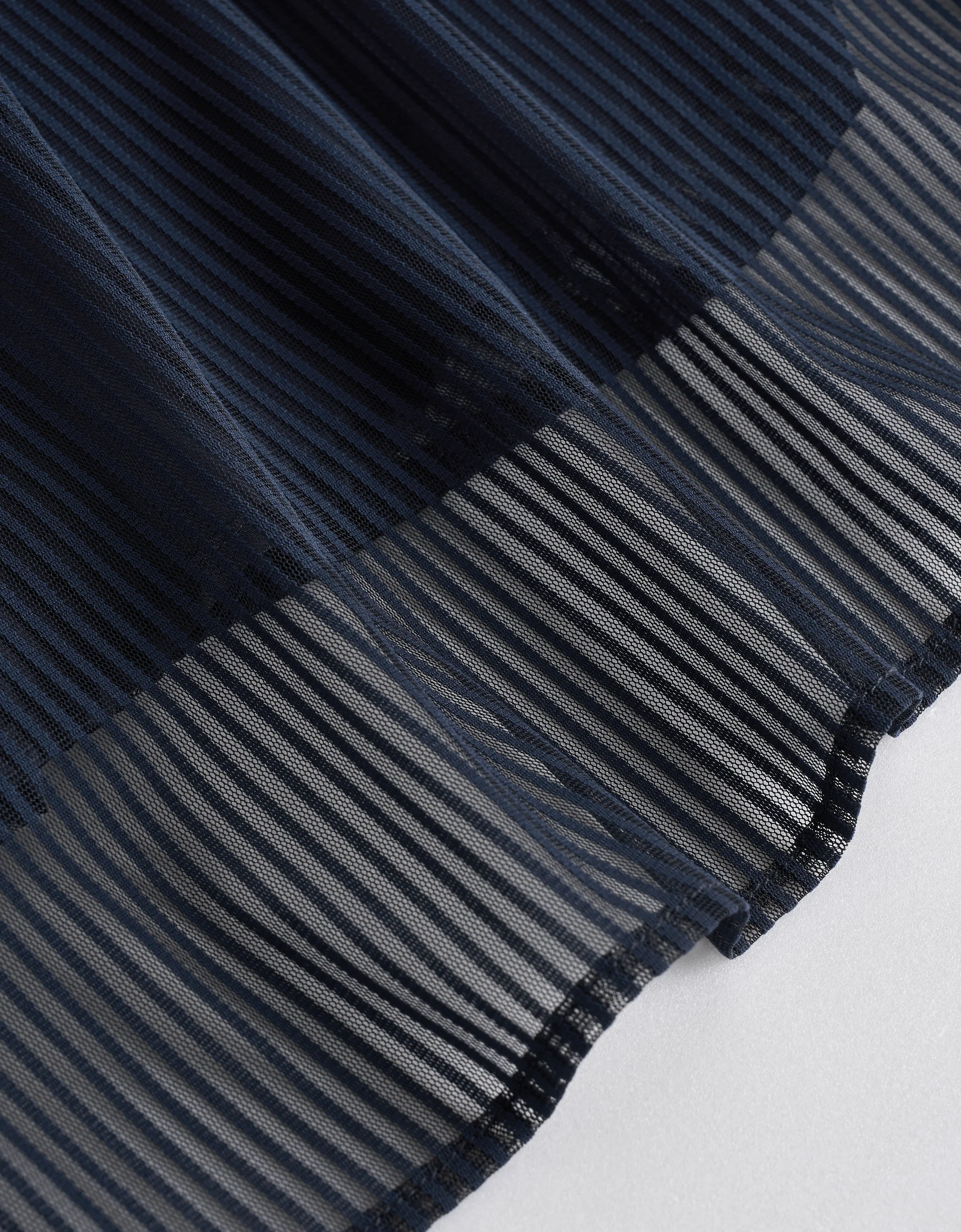 Striped Mesh A-line Skirt - Image 6