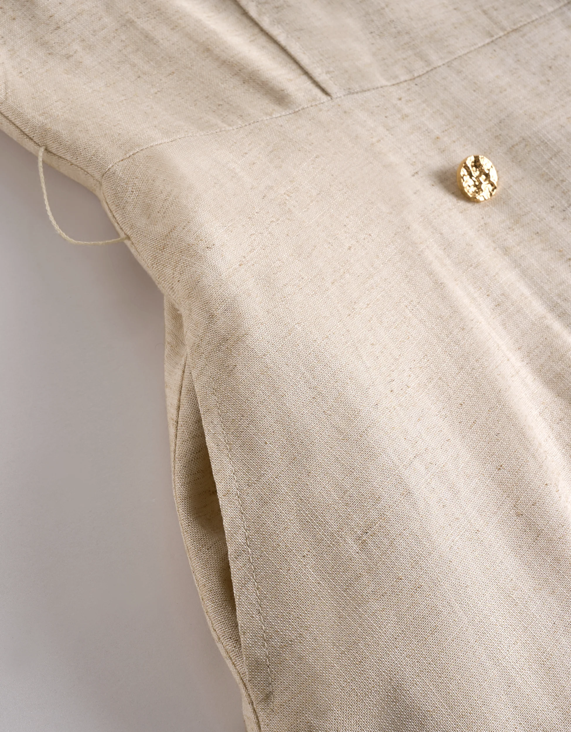 Tencel-linen Blend Short Sleeve Trench Dress - Image 7