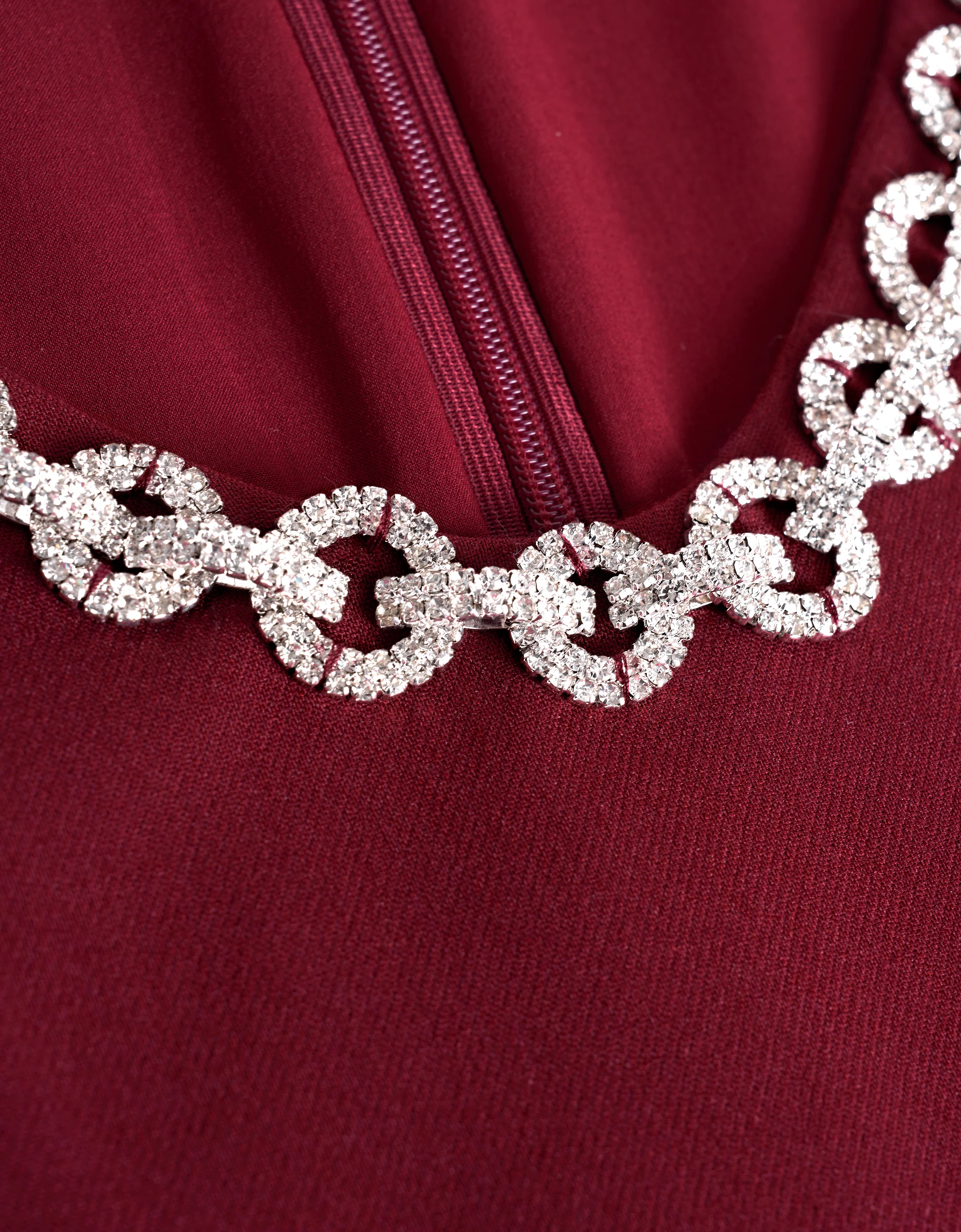 V-neck Embellished Sleeveless Dress - Image 10