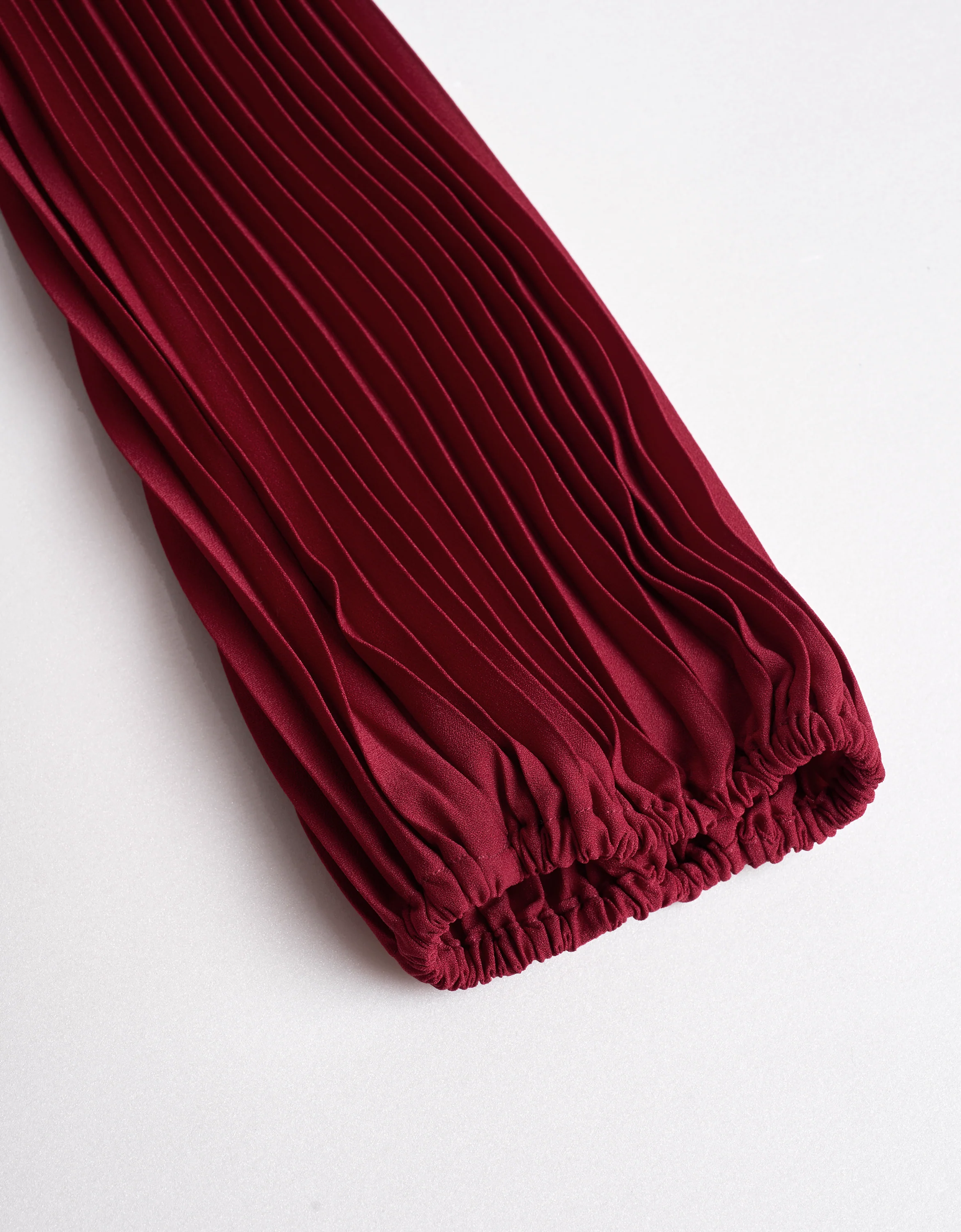 V-neck Long Sleeve Pleated Dress - Image 6