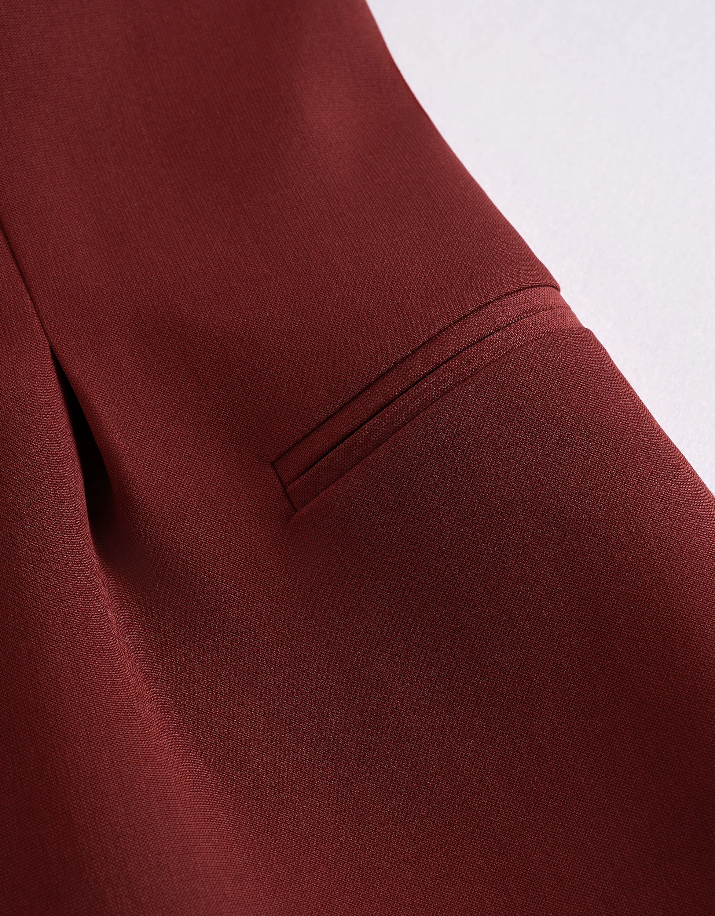 Wide Shoulder Pleated Suit Vest - Image 22